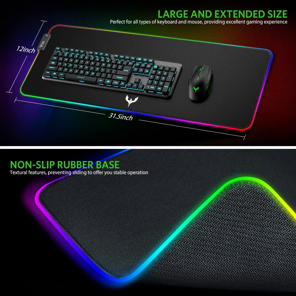 BladeHawks Extra Large RGB Gaming Mouse Pad
