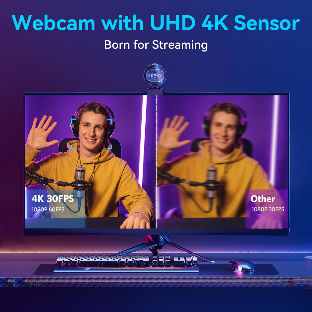 EMEET S600 4K Webcam for Streaming