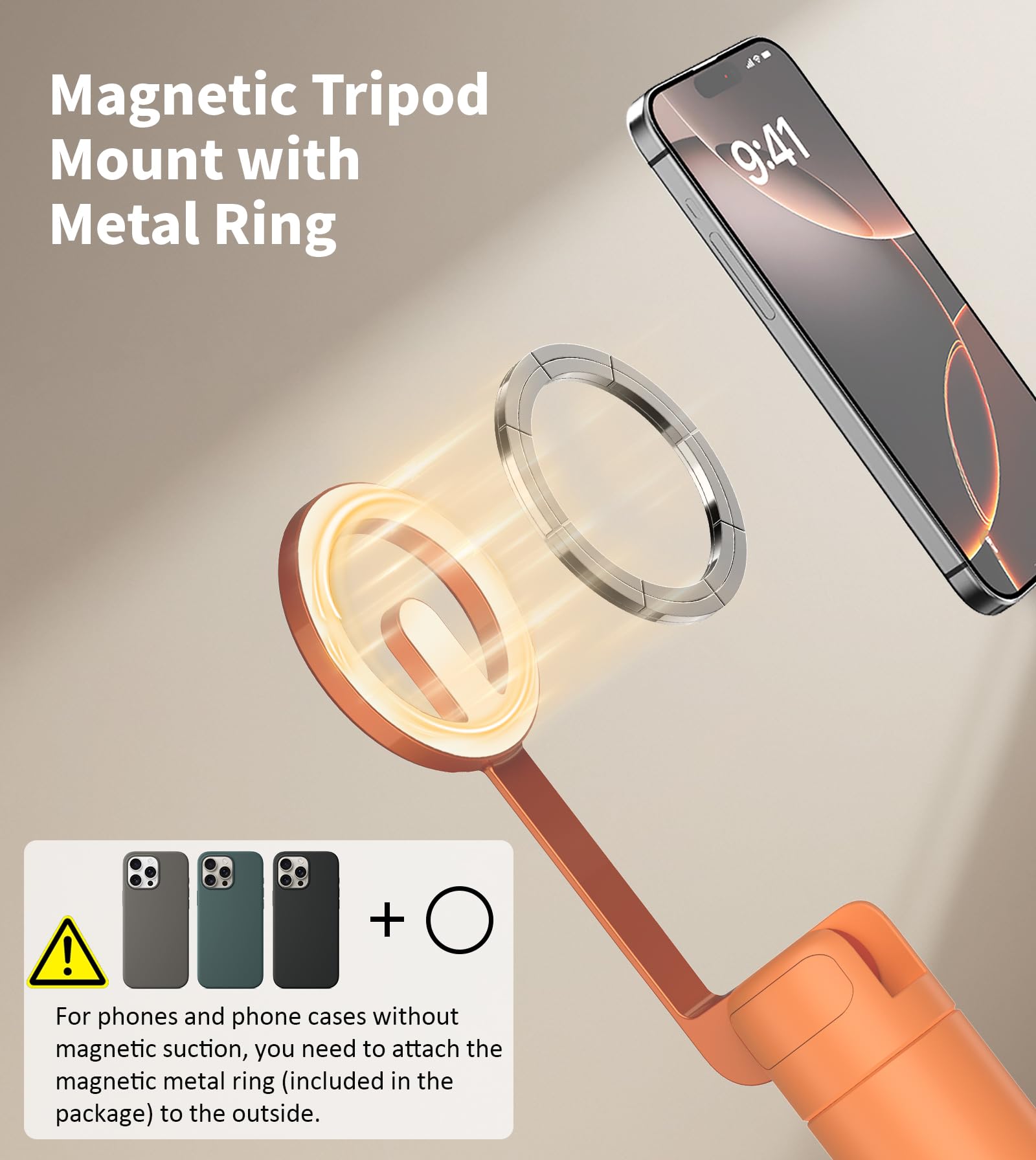 TONEOF Magnetic Selfie Stick Tripod