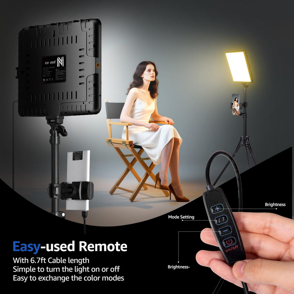 NiceVeedi 2-Pack LED Video Light Kit