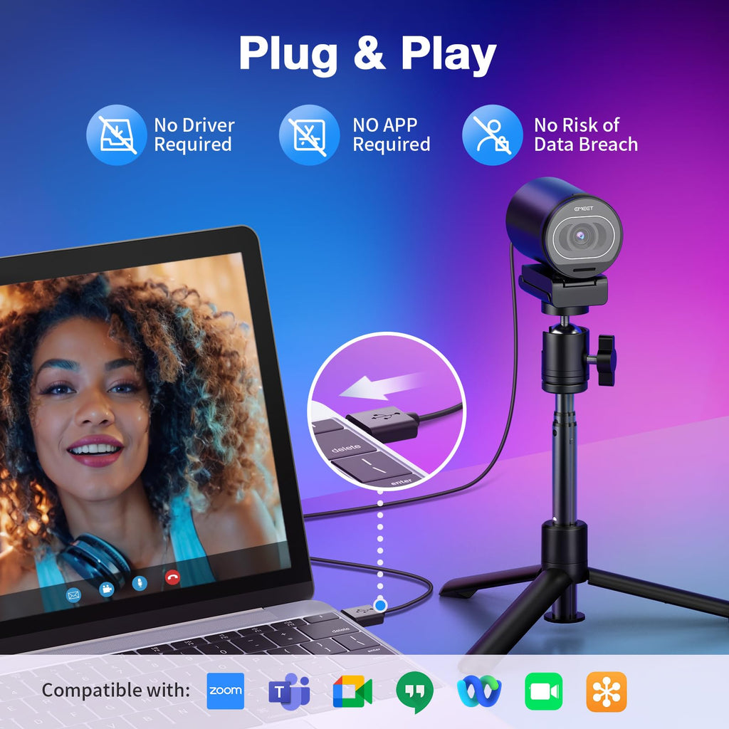 EMEET S600 4K Webcam for Streaming