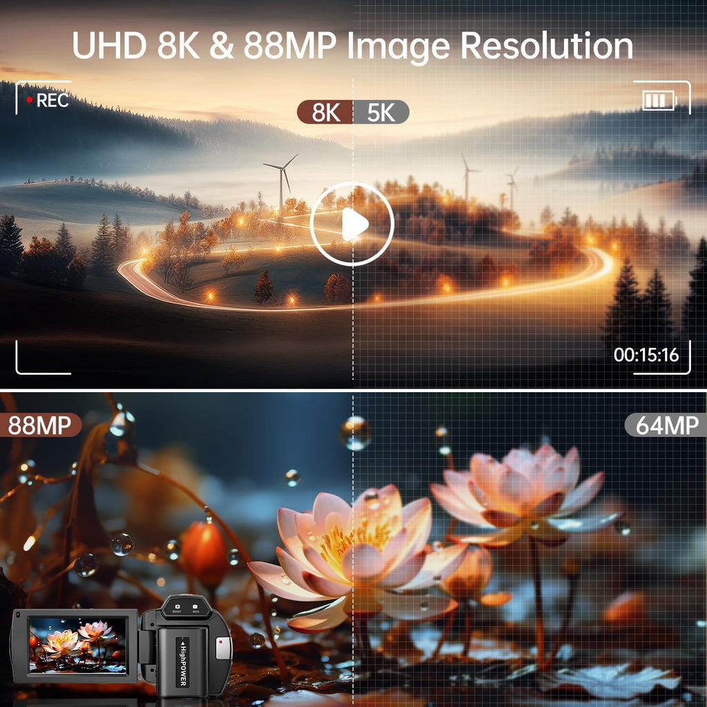 8K UHD WiFi Vlogging Camera