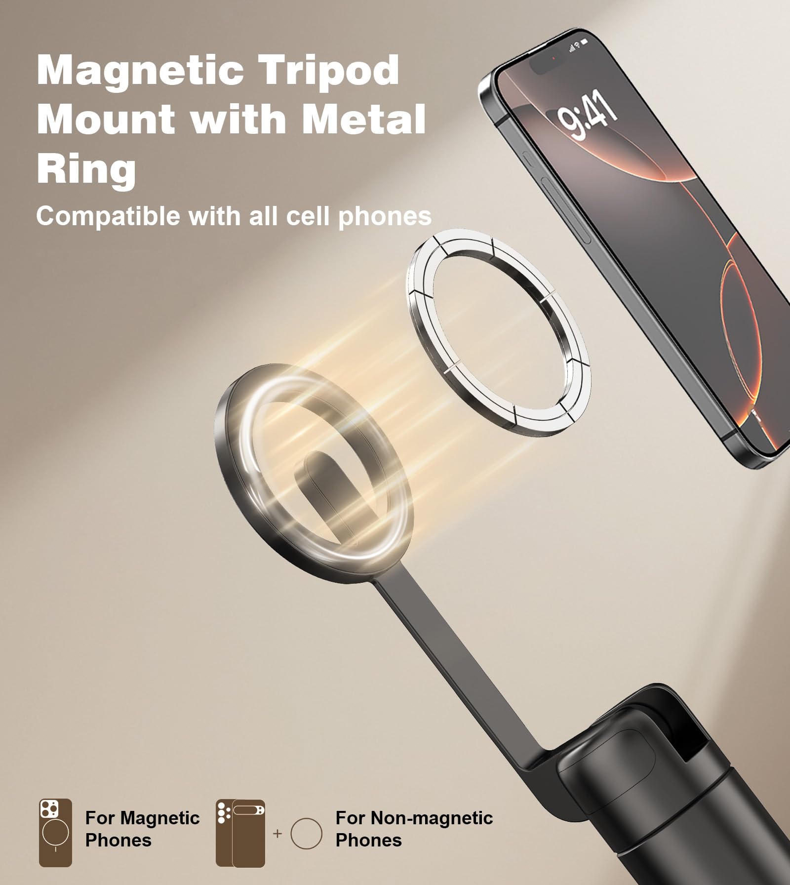 TONEOF Magnetic Selfie Stick Tripod