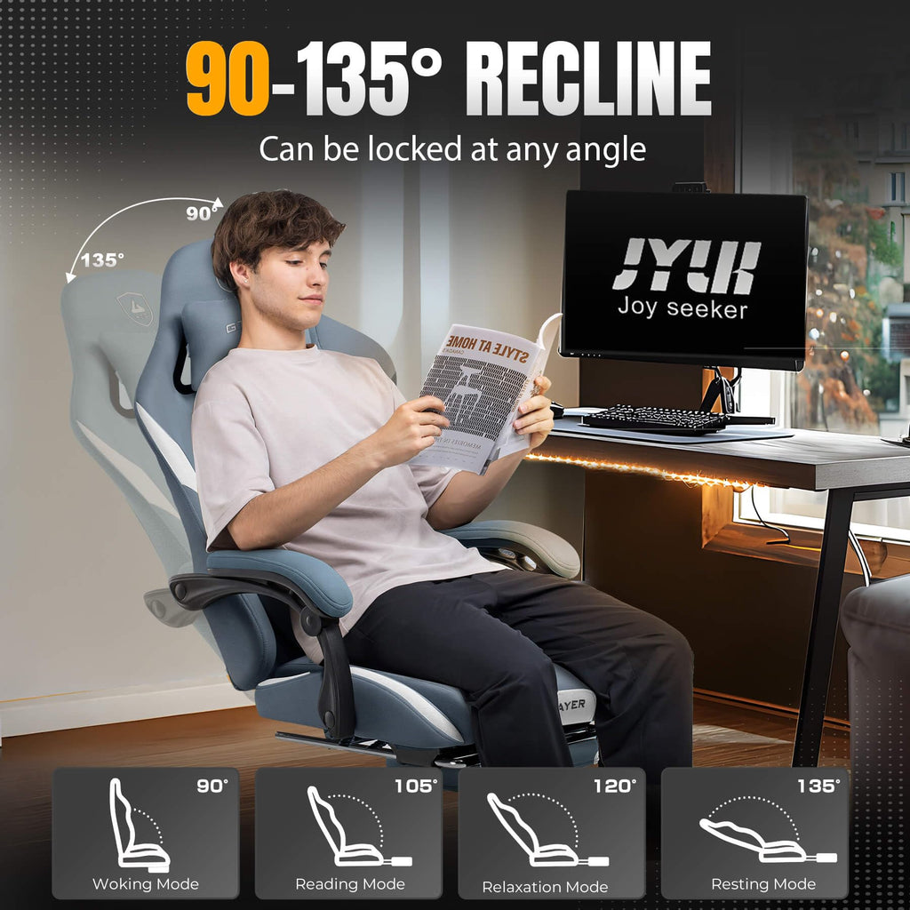GTPLAYER Gaming Chair with Foot Rest
