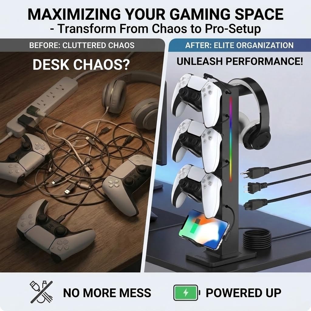 KAFRI RGB Gaming Headphone Stand