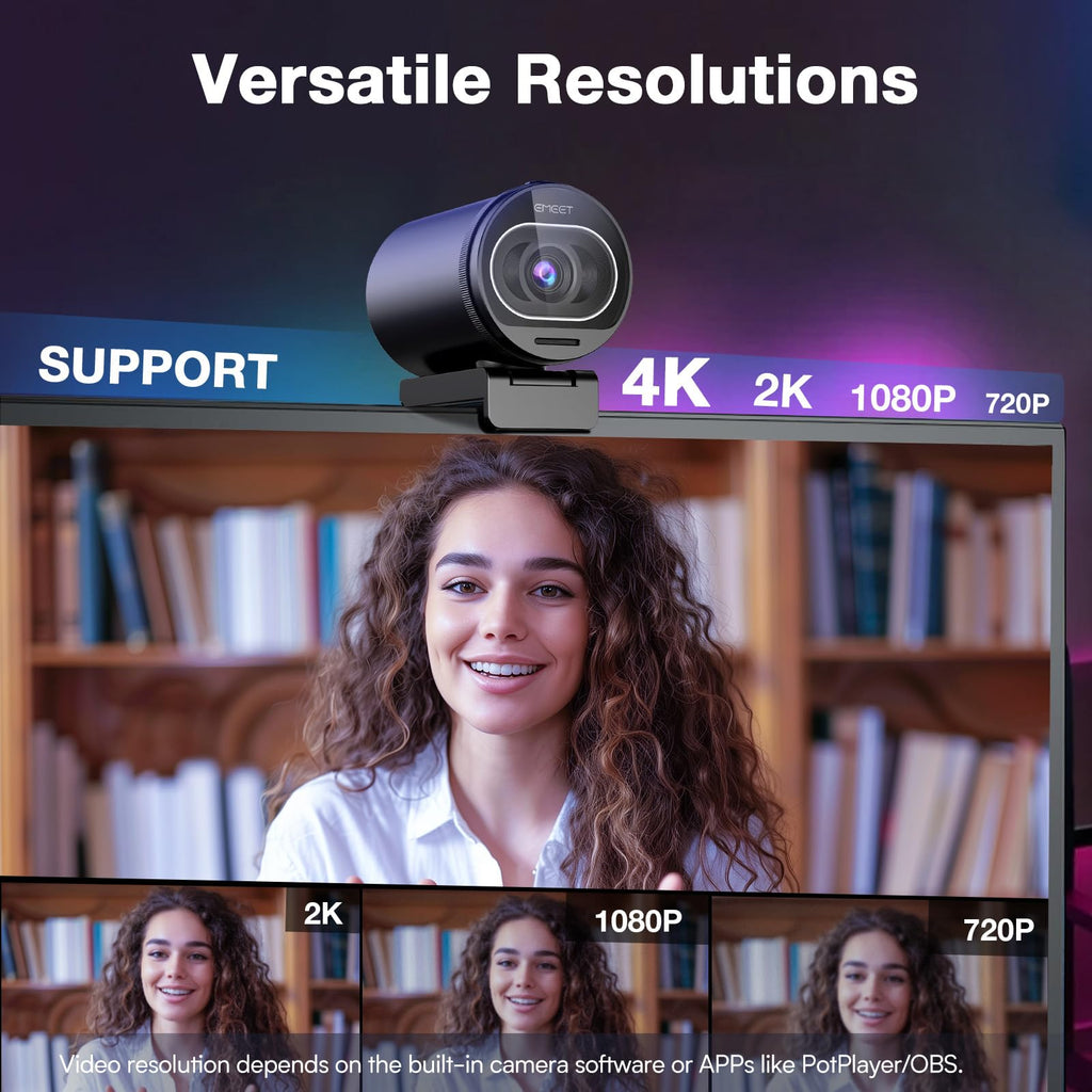 EMEET S600 4K Webcam for Streaming