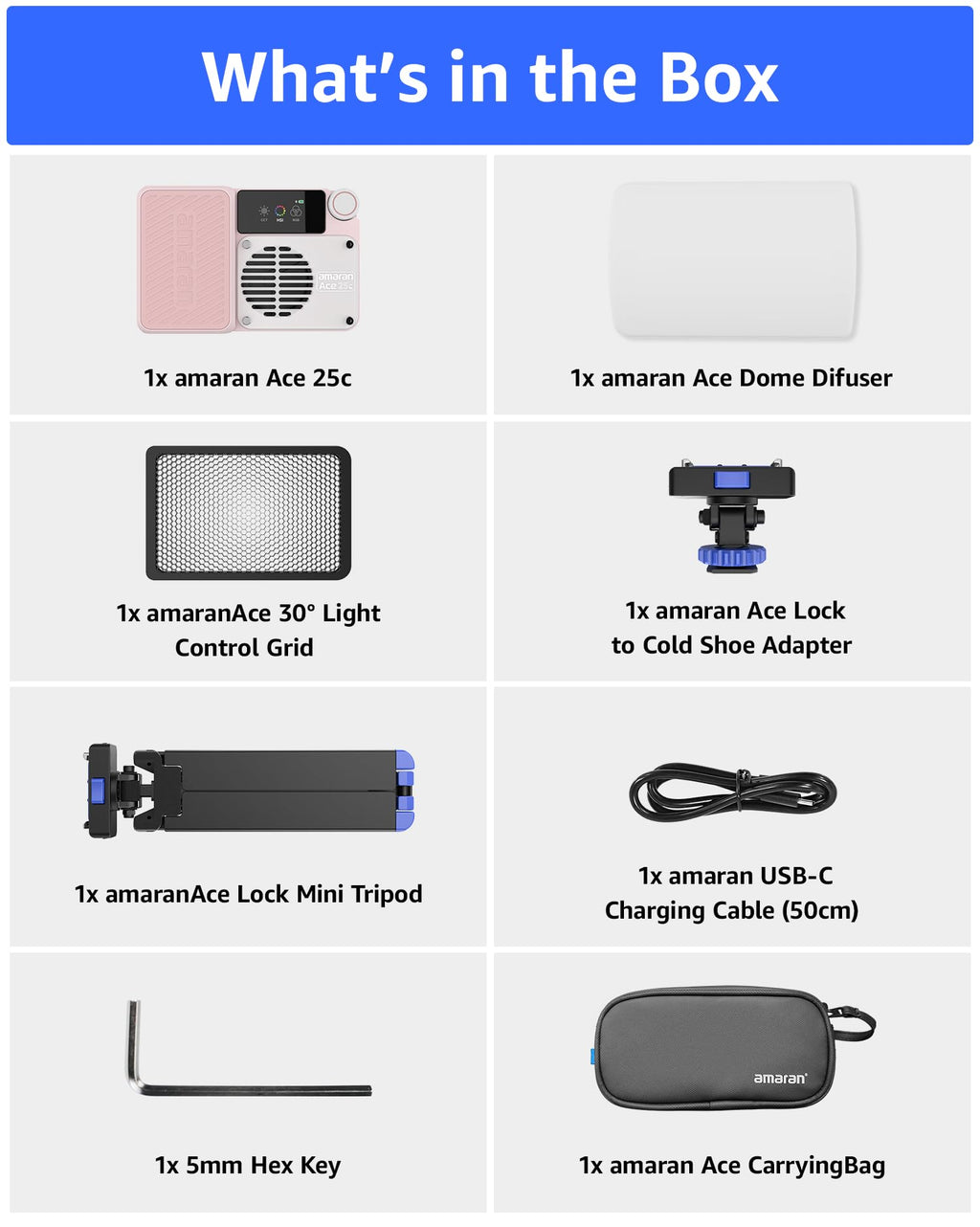 amaran Ace 25c RGB Pocket LED Light Kit