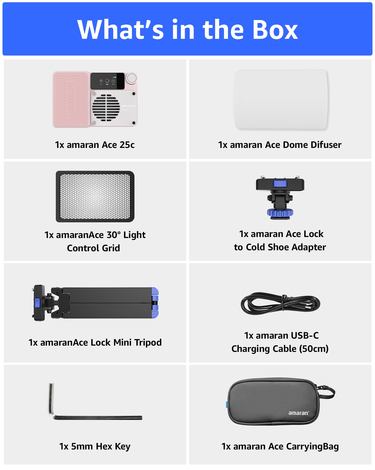 amaran Ace 25c RGB Pocket LED Light Kit