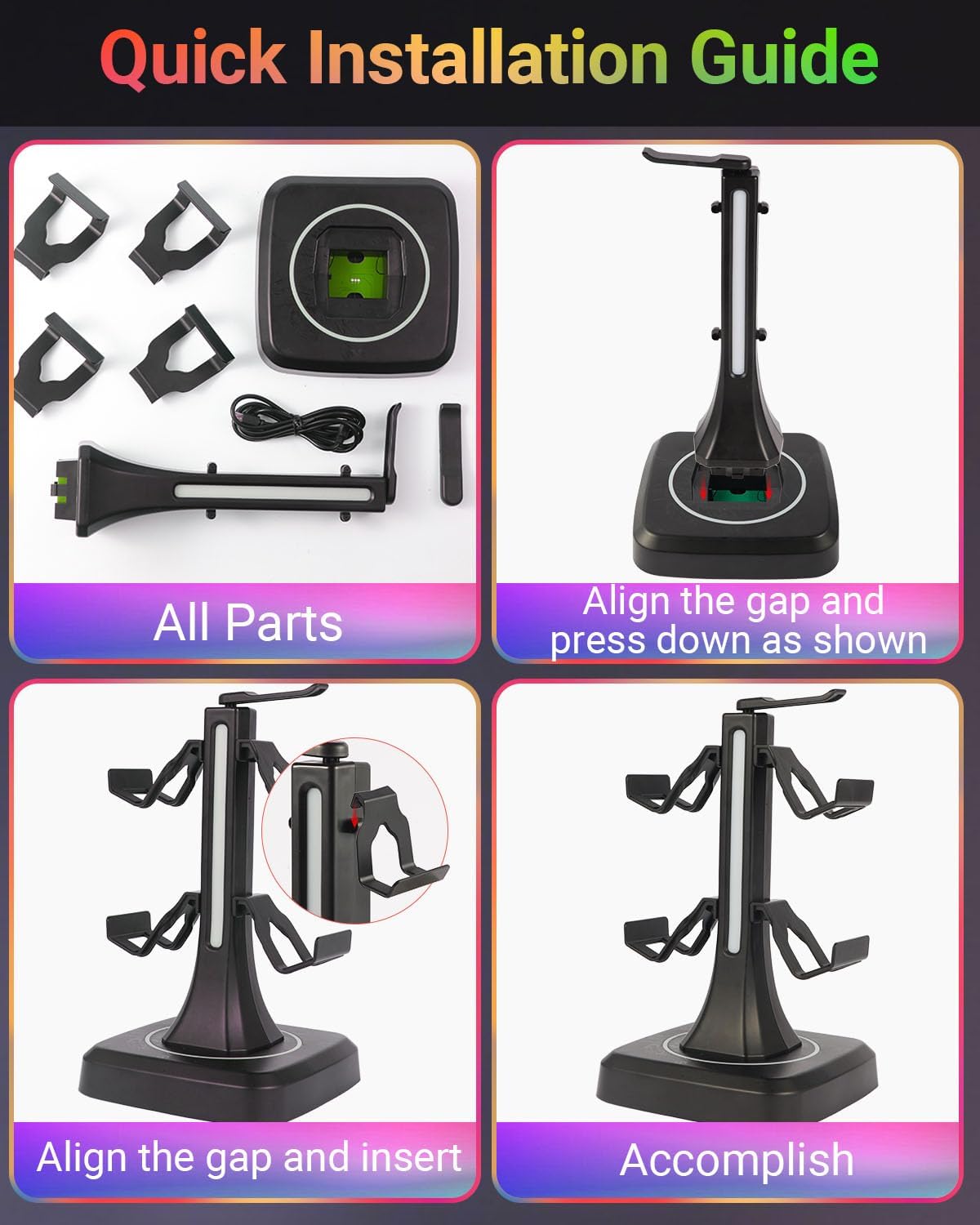 RGB Controller Headset Stand