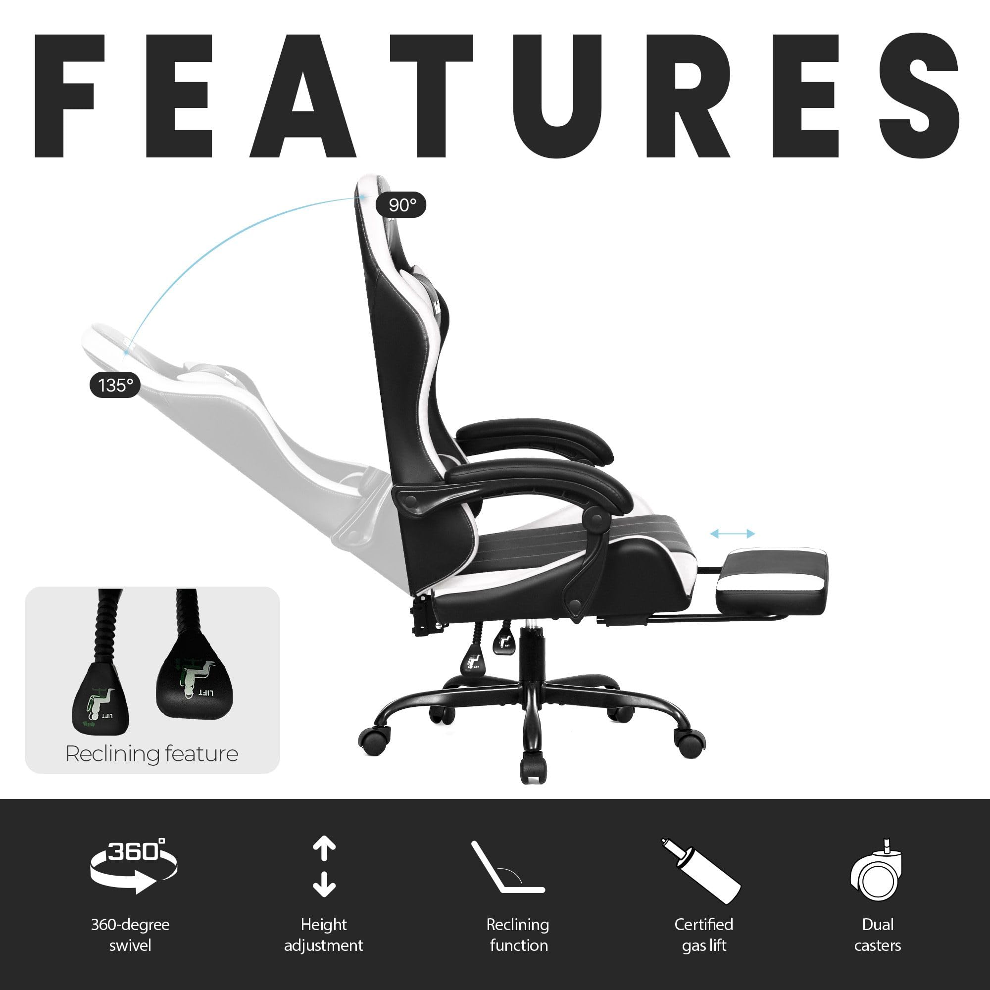 N-GEN Gaming Chair with Footrest