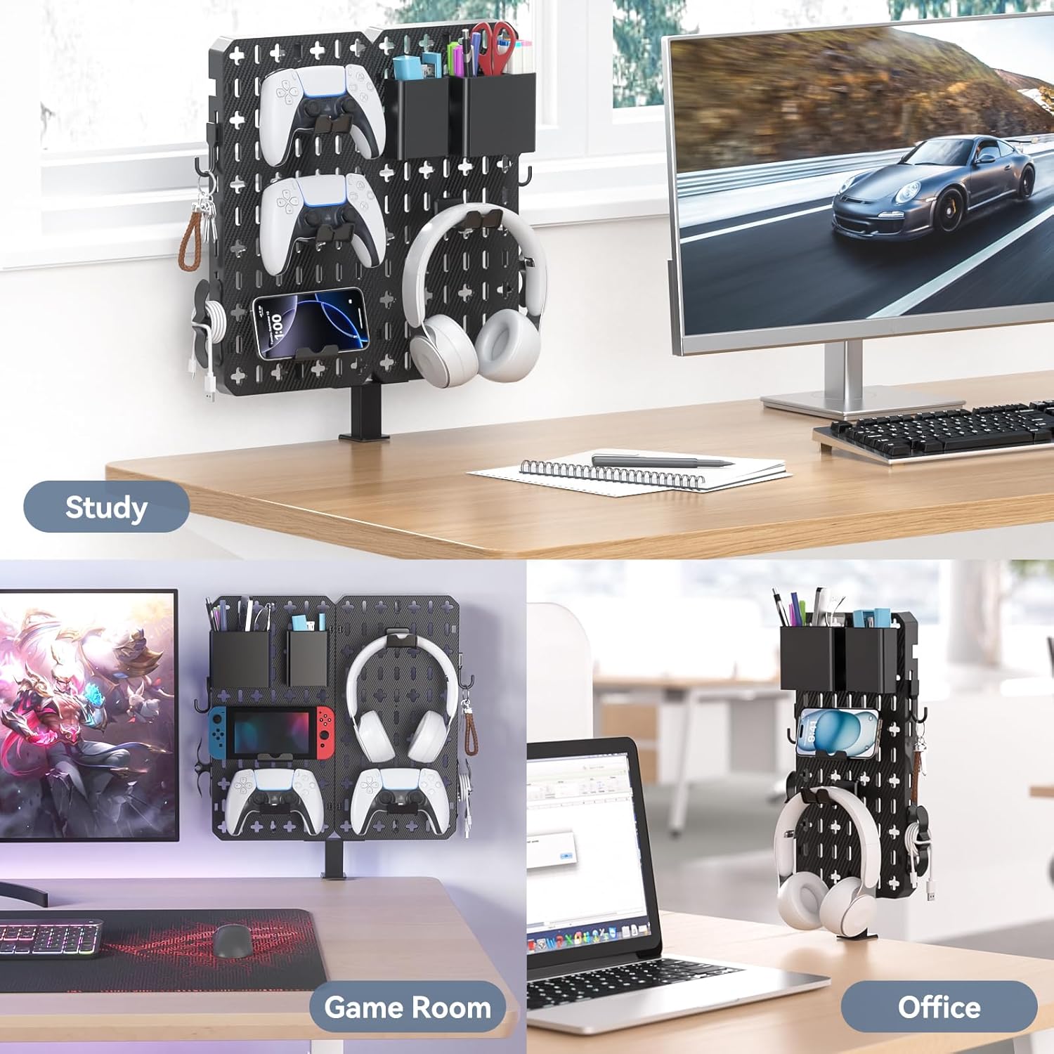 KDD 7-in-1 Clamp-on Desk Pegboard