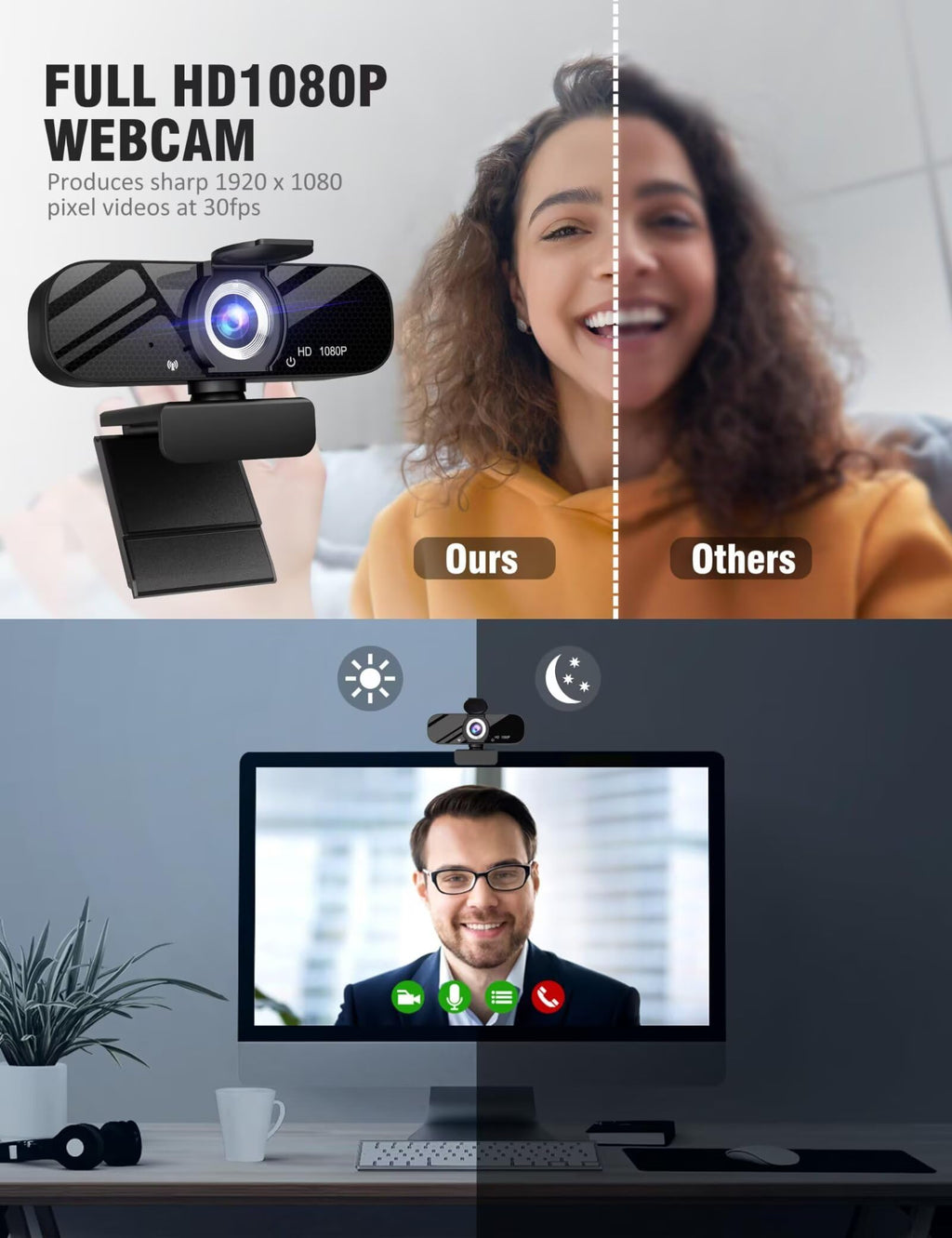 Tewiky Full HD Webcam with Microphone
