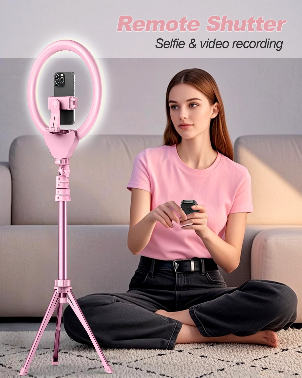 UBeesize 12" LED Ring Light with Tripod