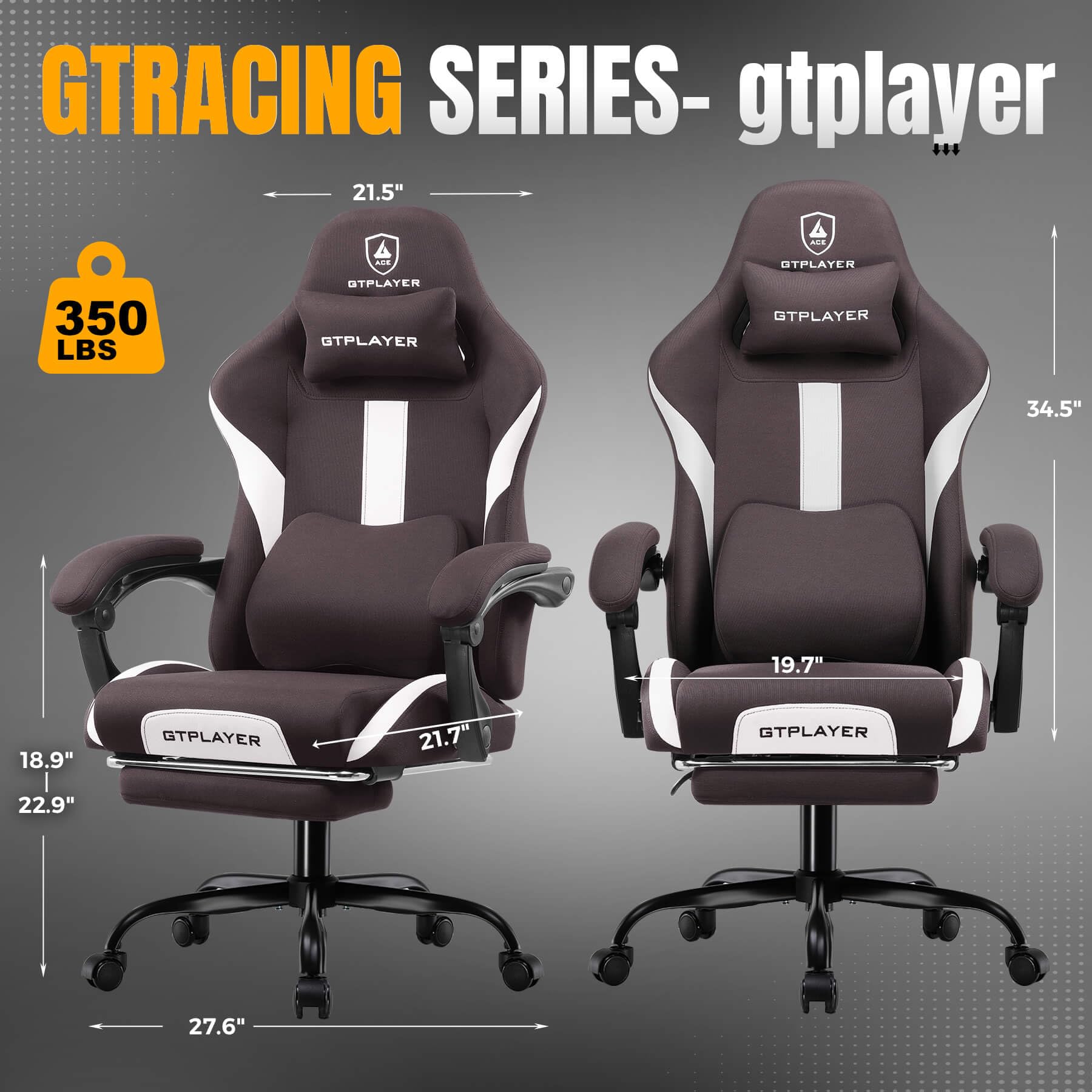 GTPLAYER Gaming Chair with Foot Rest
