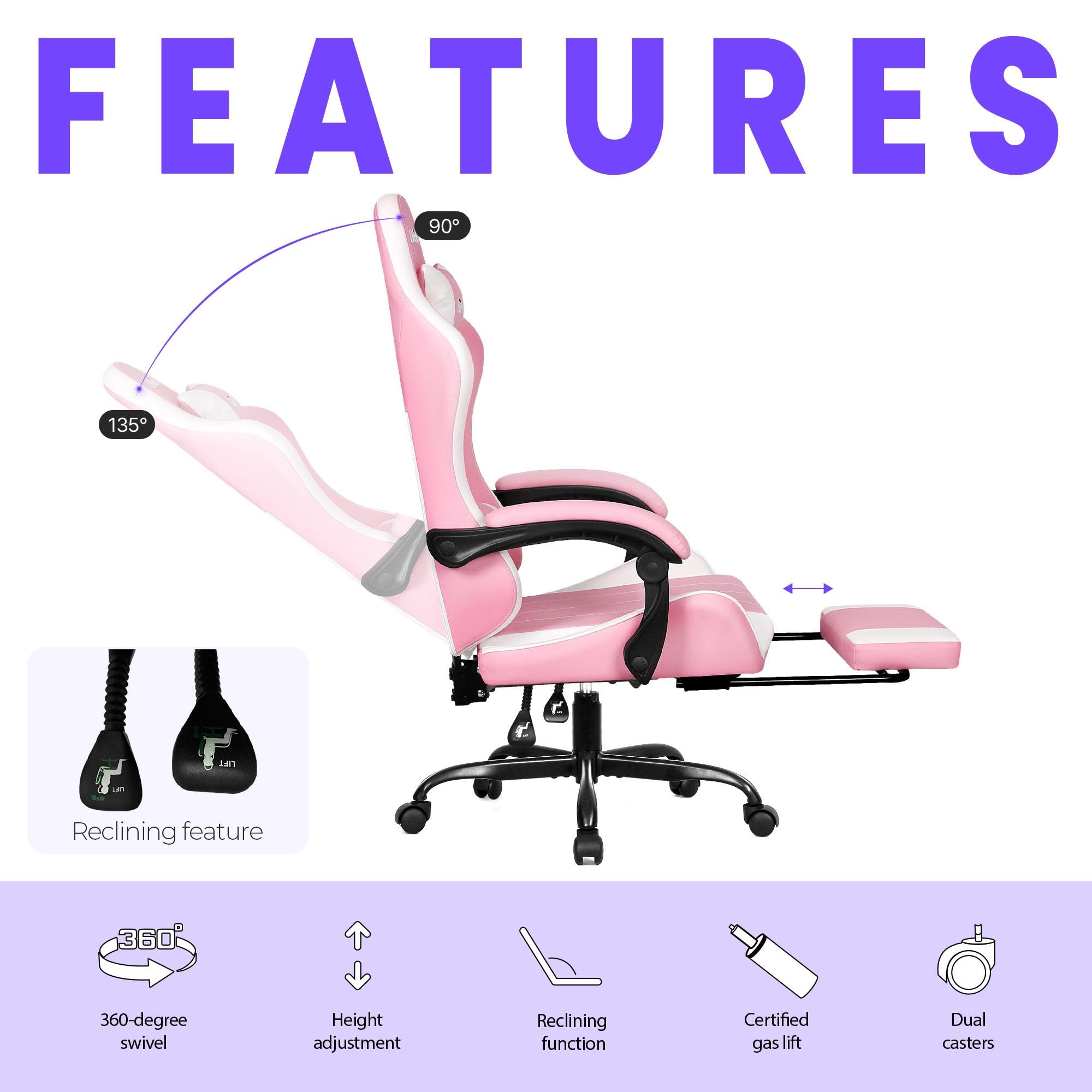 N-GEN Gaming Chair with Footrest