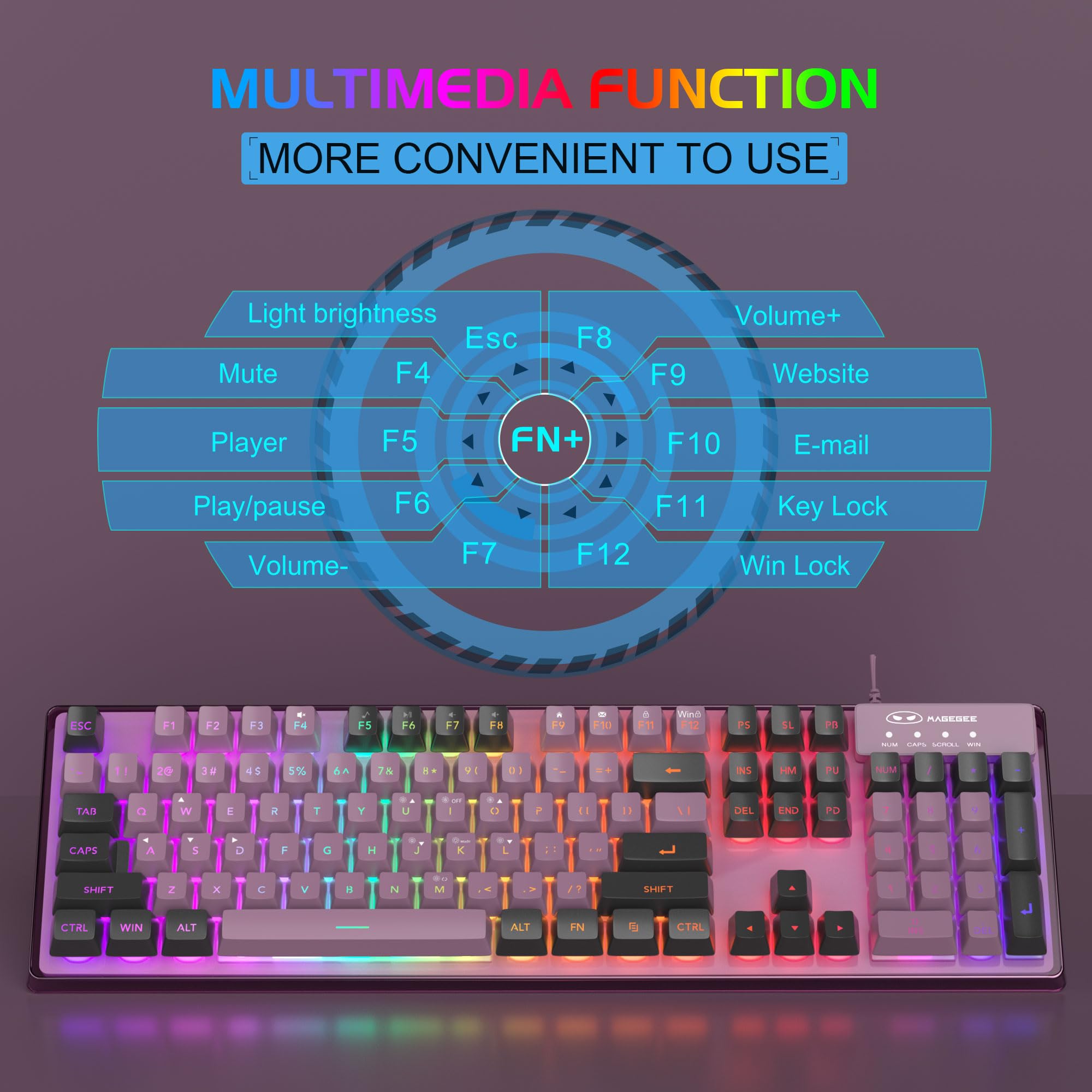 K1 RGB Gaming Keyboard and Mouse Combo