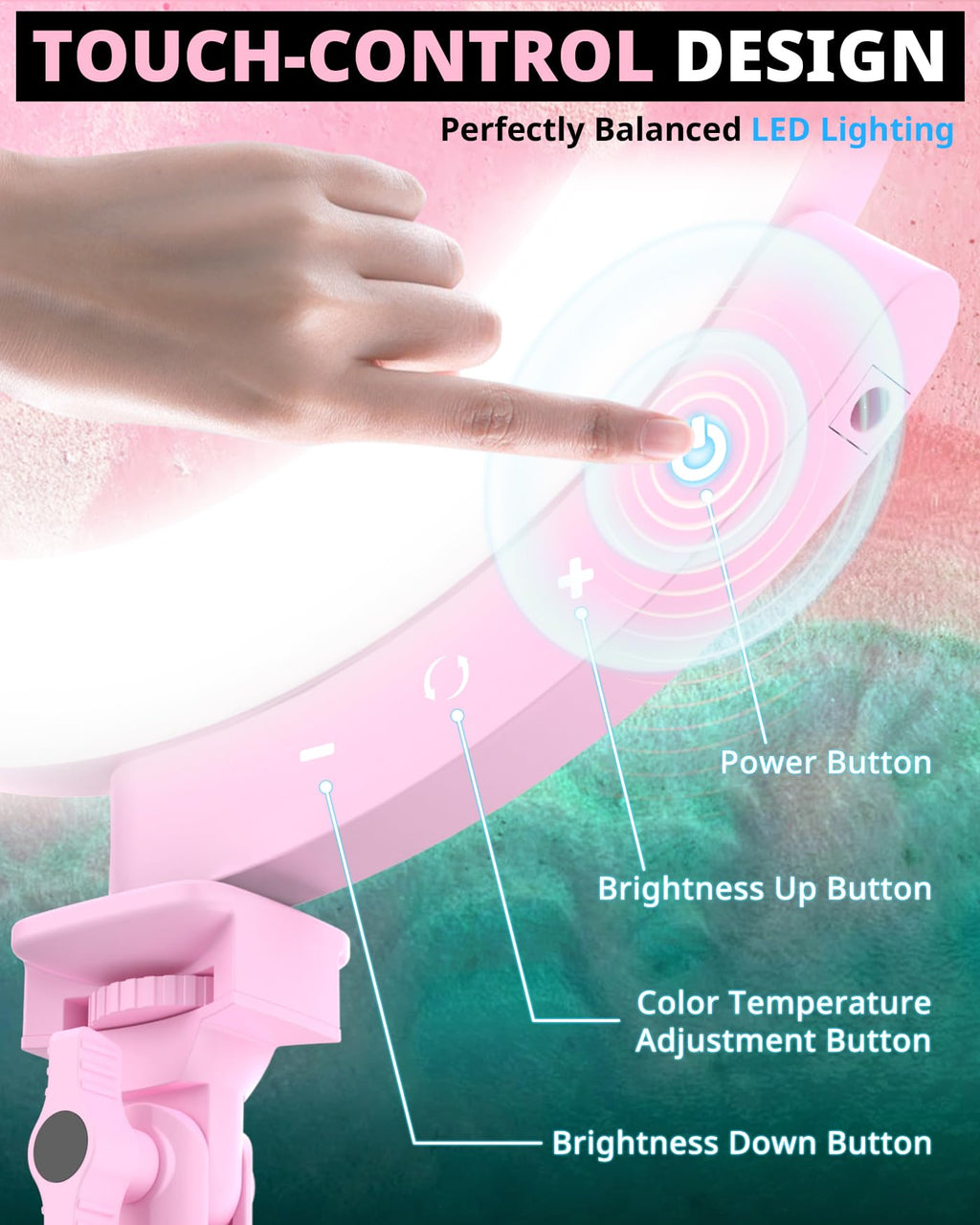 UBeesize 12" LED Ring Light with Tripod