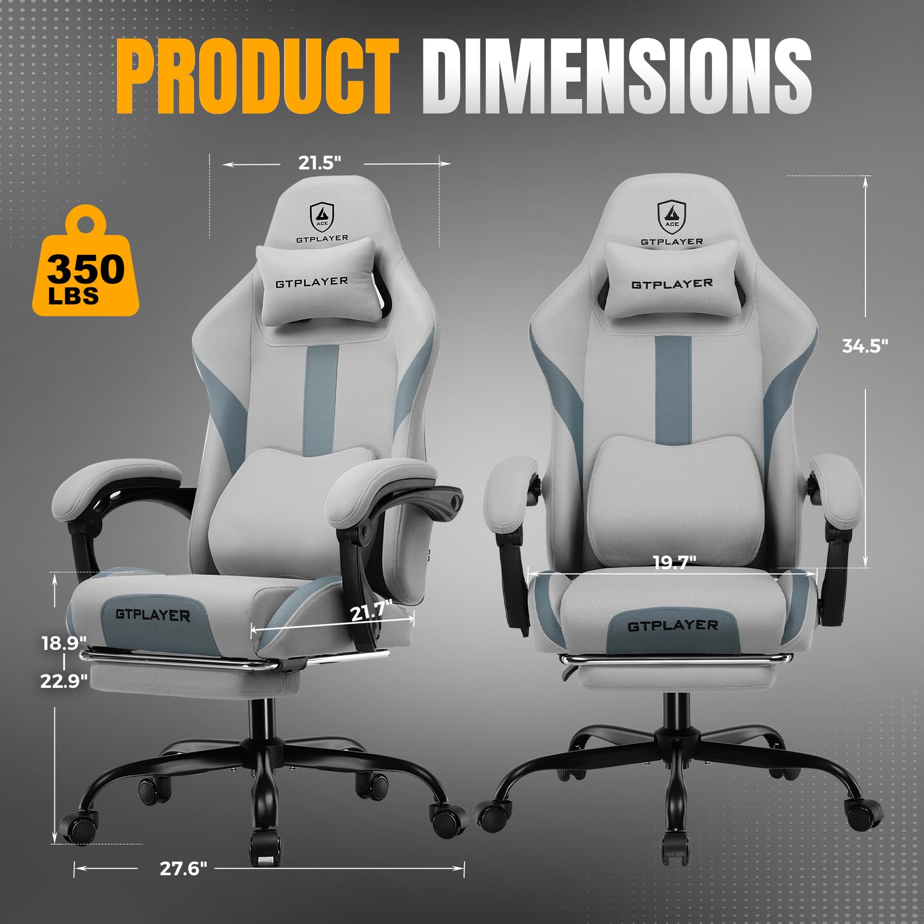 GTPLAYER Gaming Chair with Foot Rest