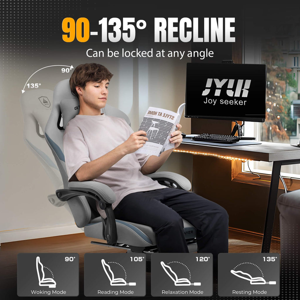 GTPLAYER Gaming Chair with Foot Rest