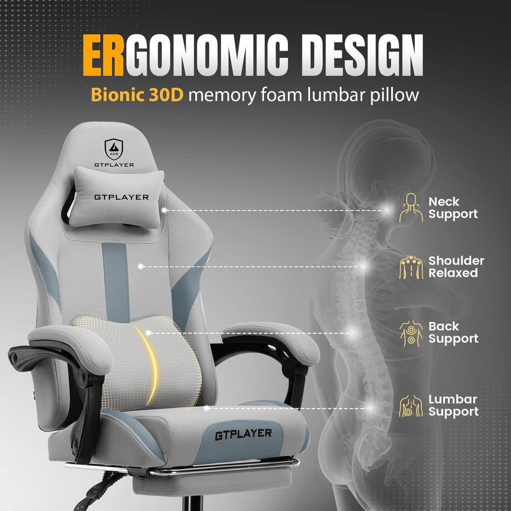GTPLAYER Gaming Chair with Foot Rest