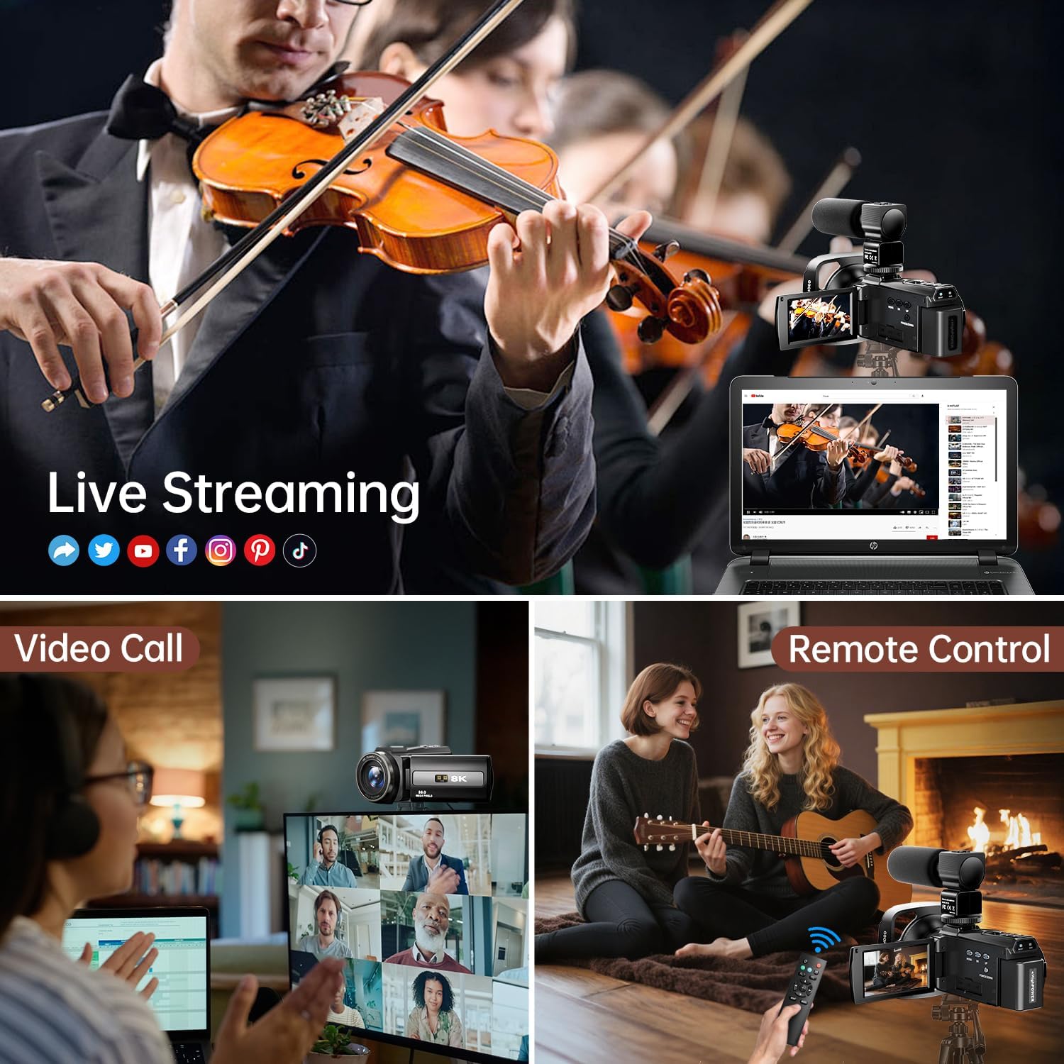 8K UHD WiFi Vlogging Camera
