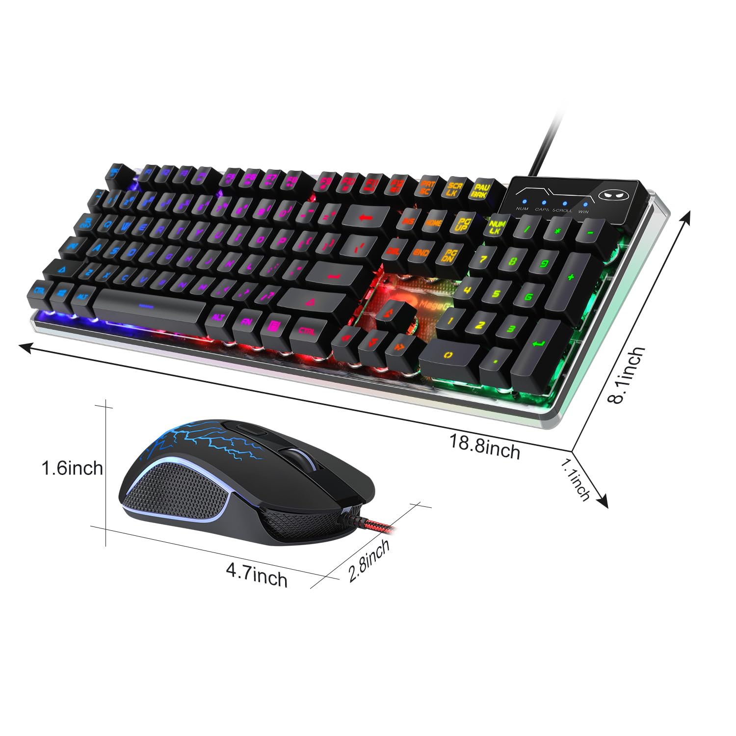 K1 RGB Gaming Keyboard and Mouse Combo