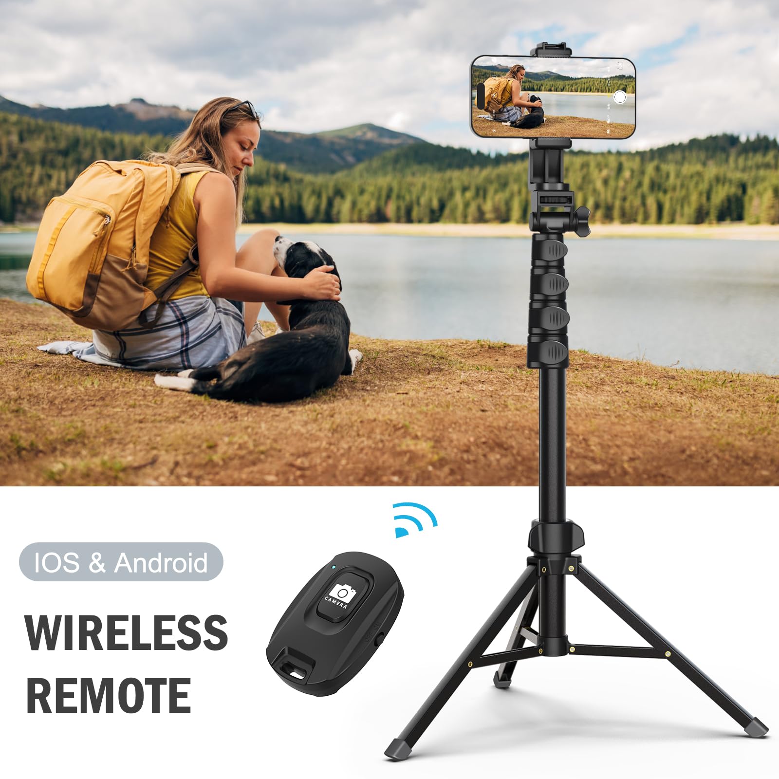 Liphisy 64" Phone & Camera Tripod