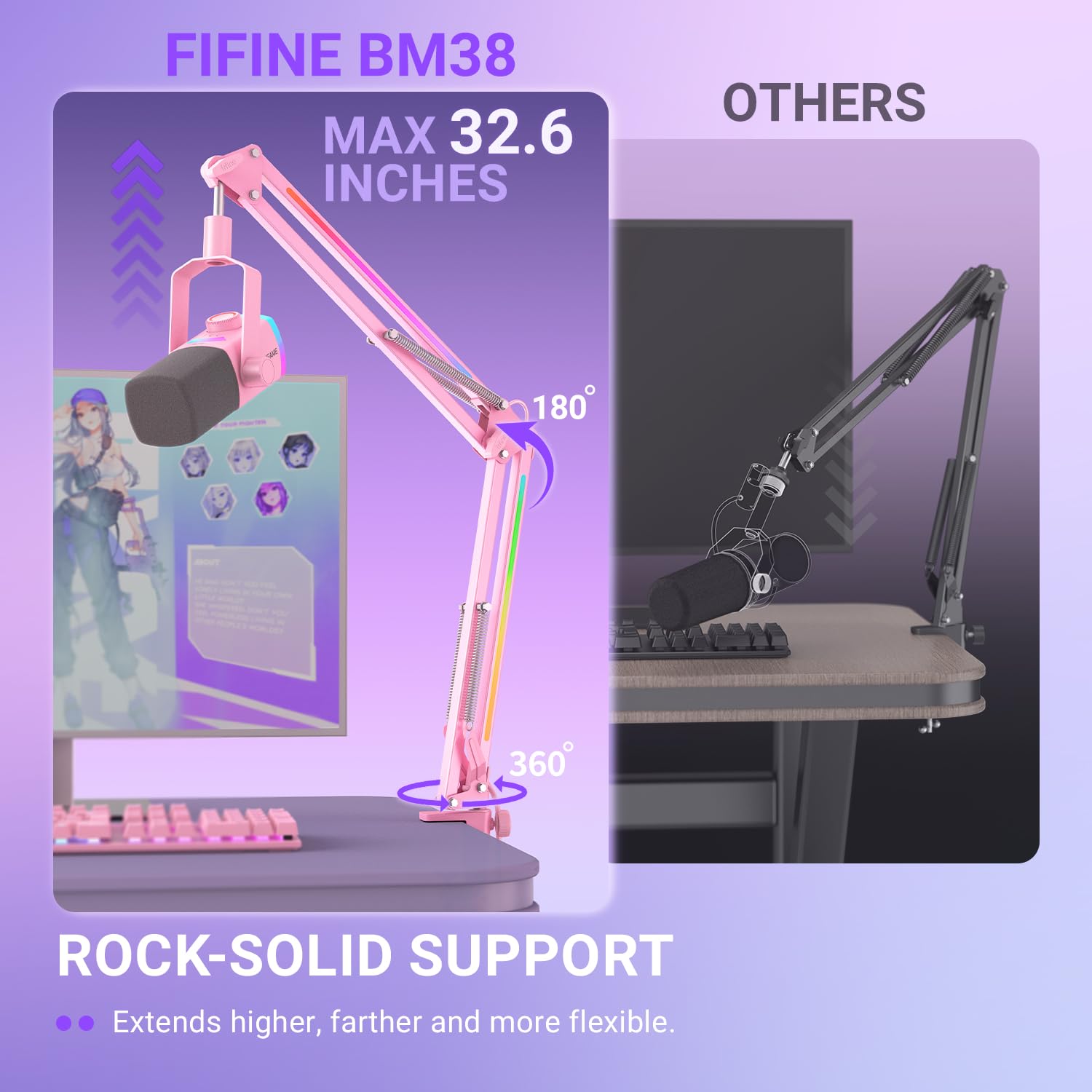 FIFINE Microphone Boom Arm BM38