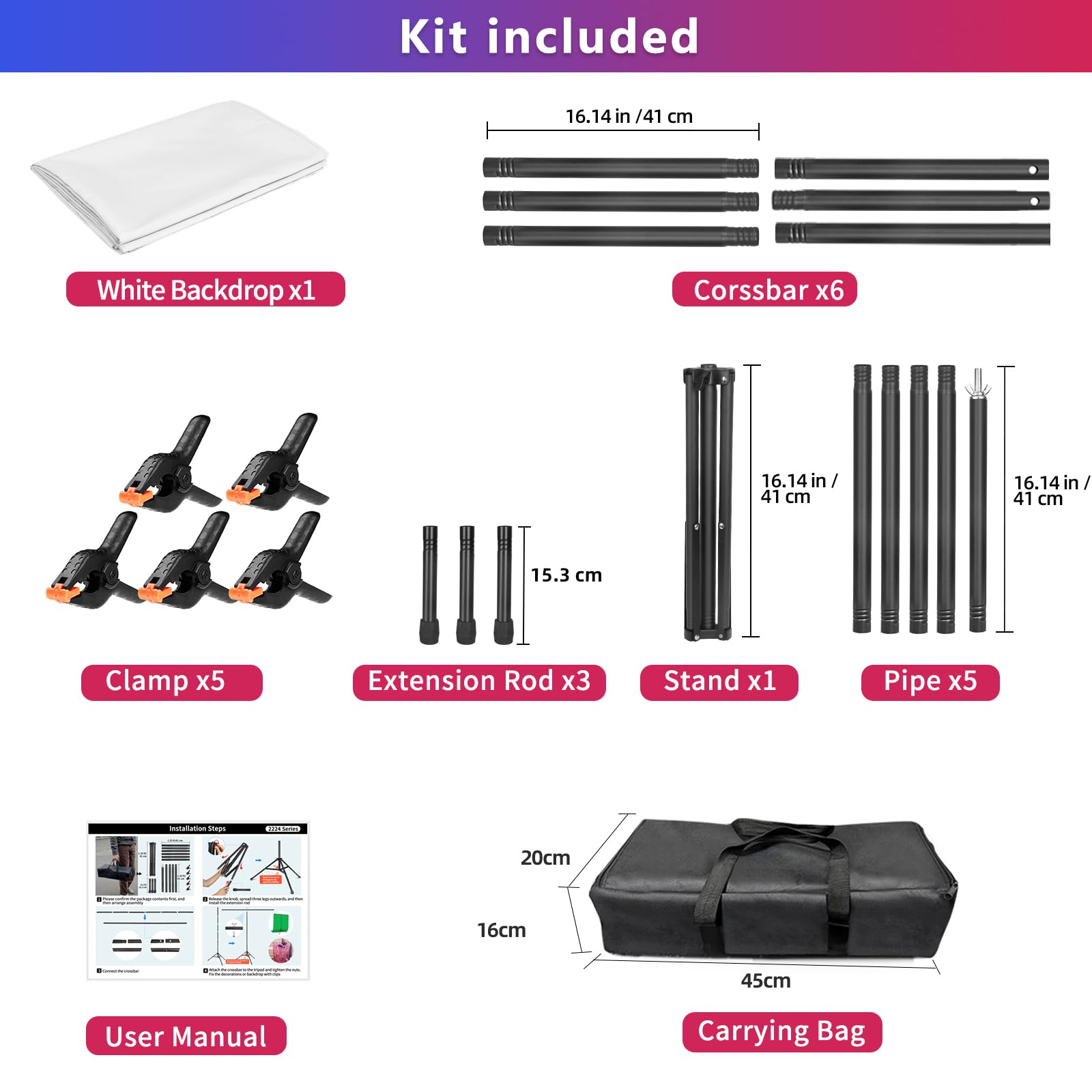 Green Screen Backdrop Kit with Stand