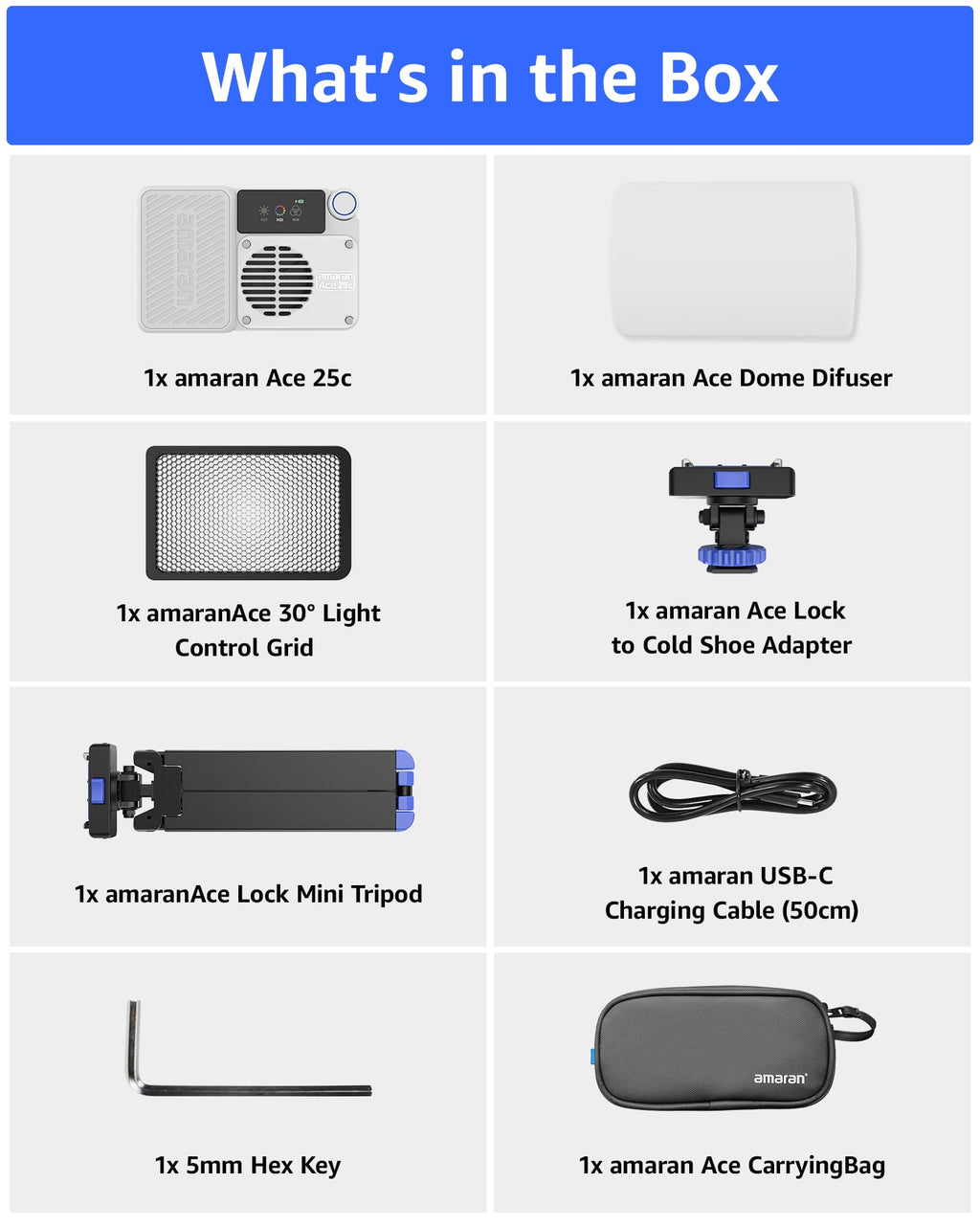 amaran Ace 25c RGB Pocket LED Light Kit