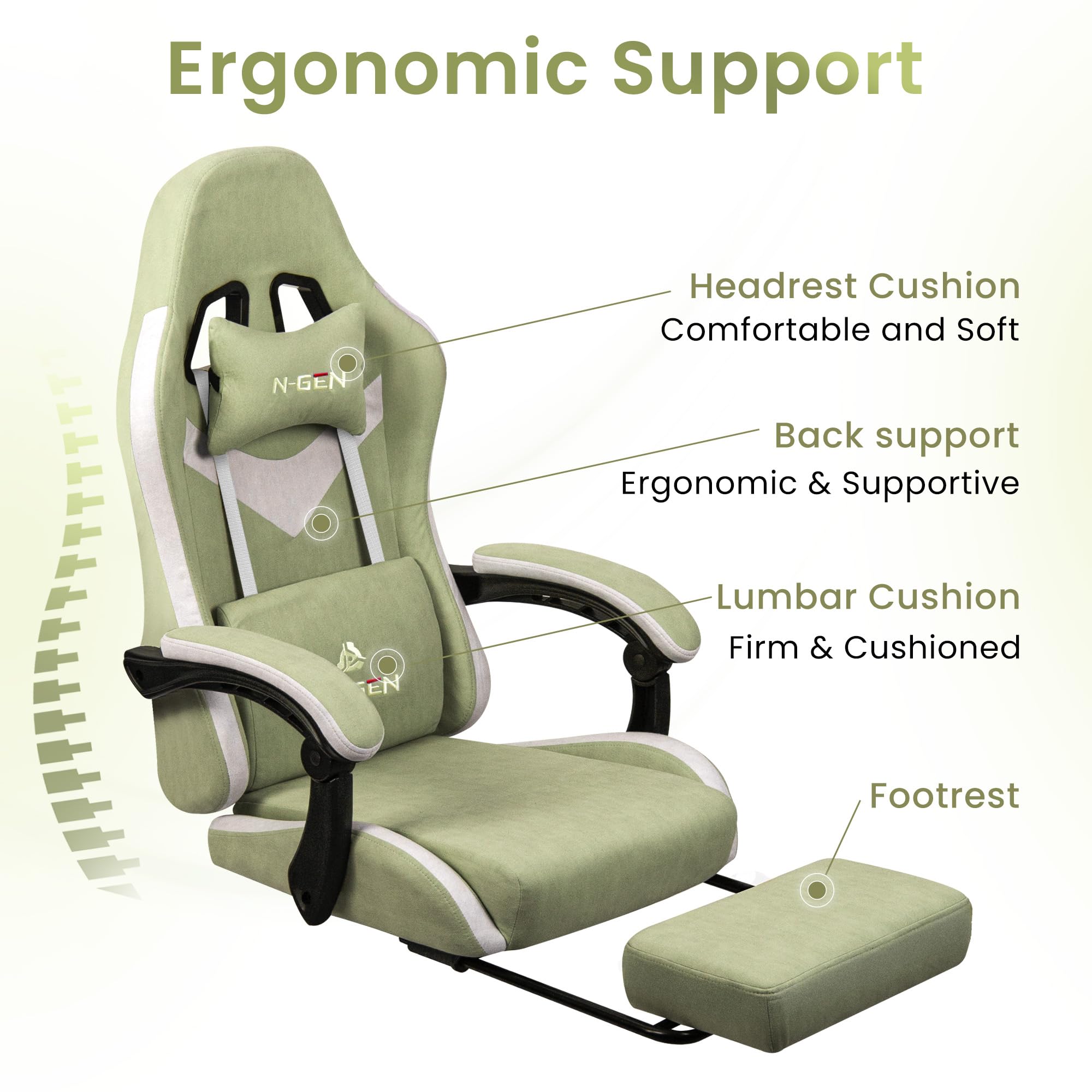 N-GEN Gaming Chair with Footrest