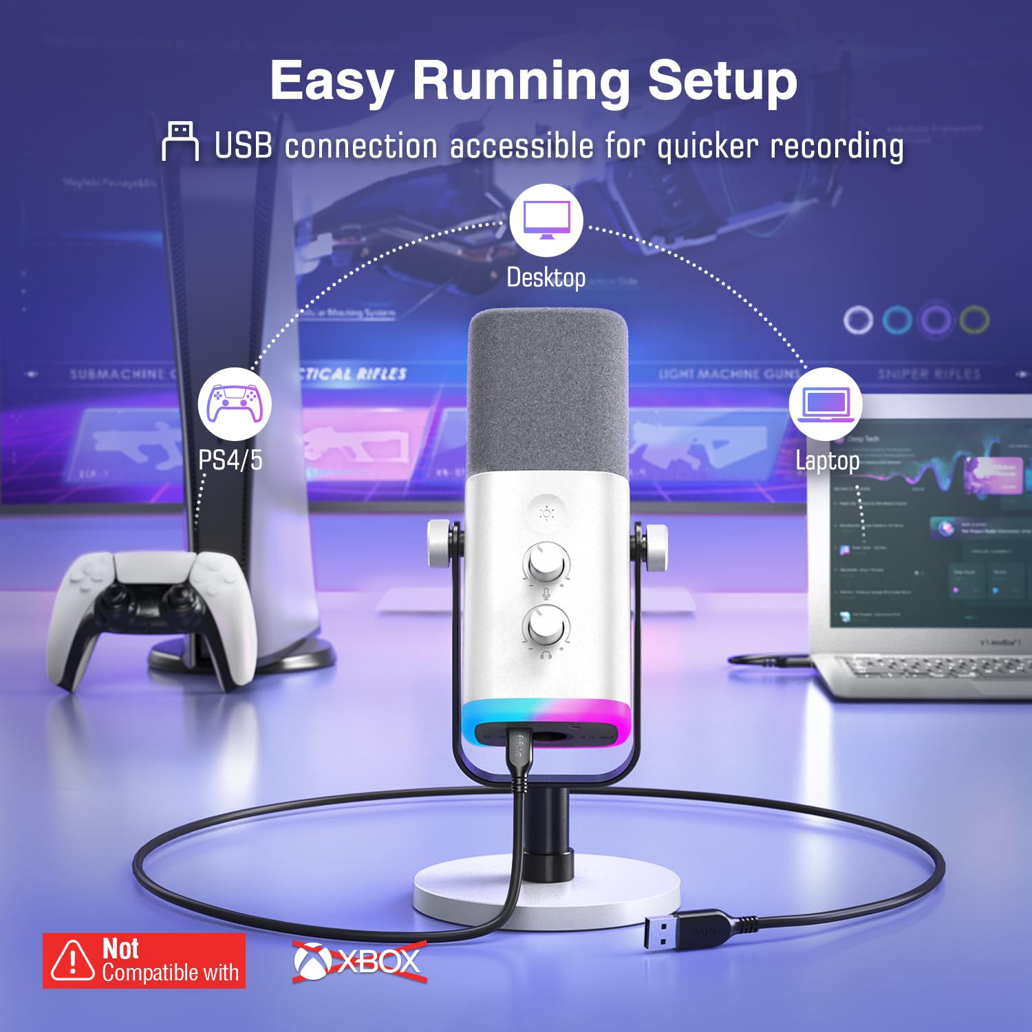FIFINE USB/XLR Dynamic Microphone AM8