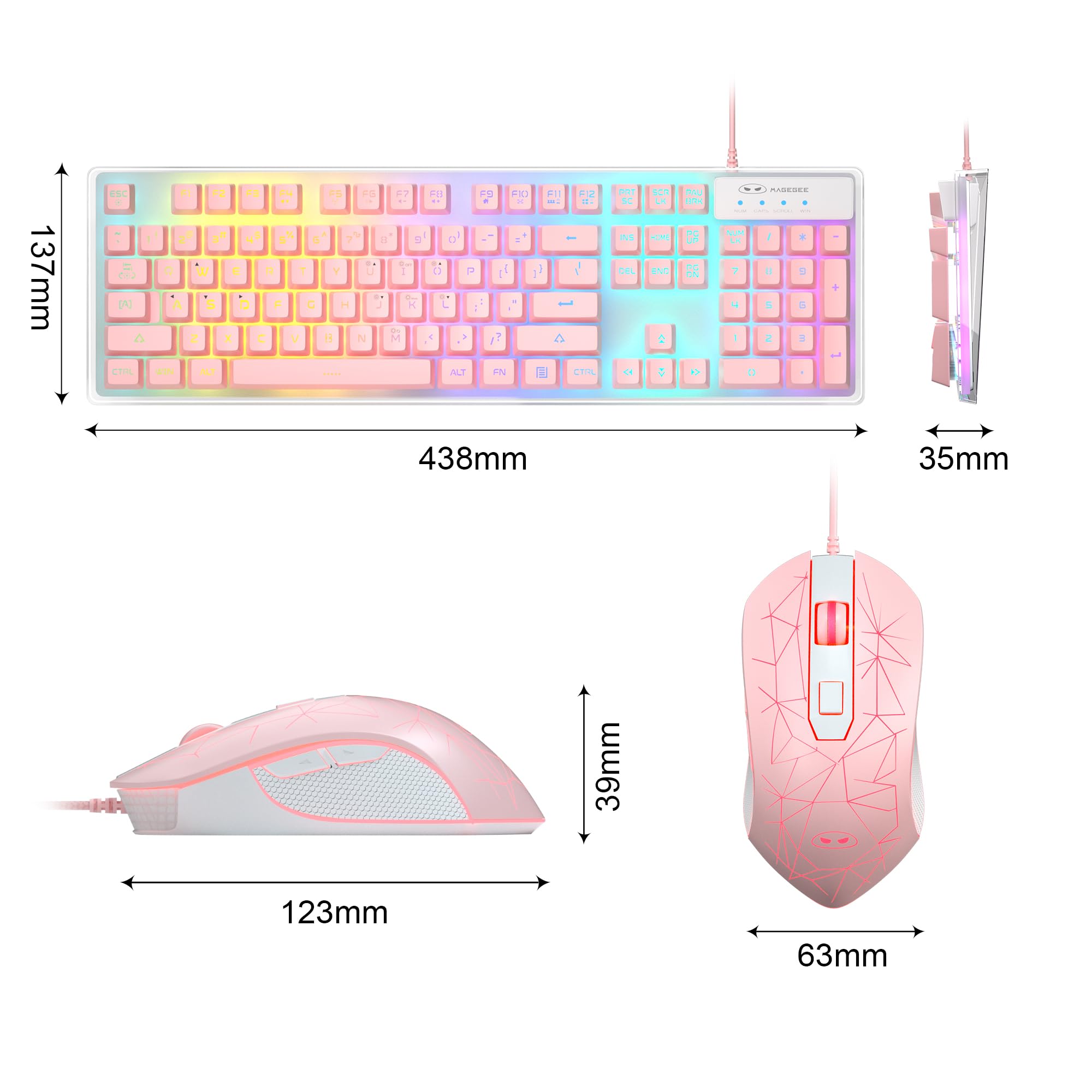 K1 RGB Gaming Keyboard and Mouse Combo