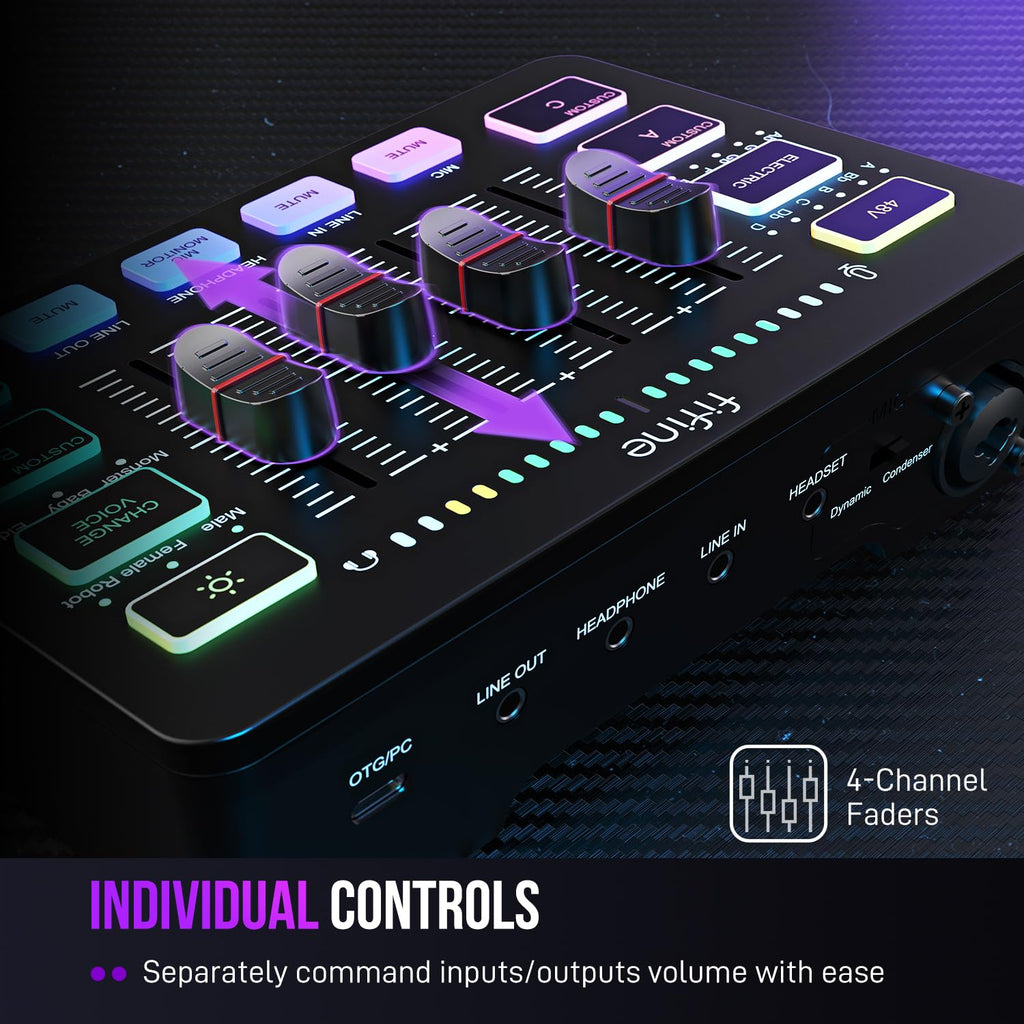 FIFINE Gaming Audio Mixer SC3