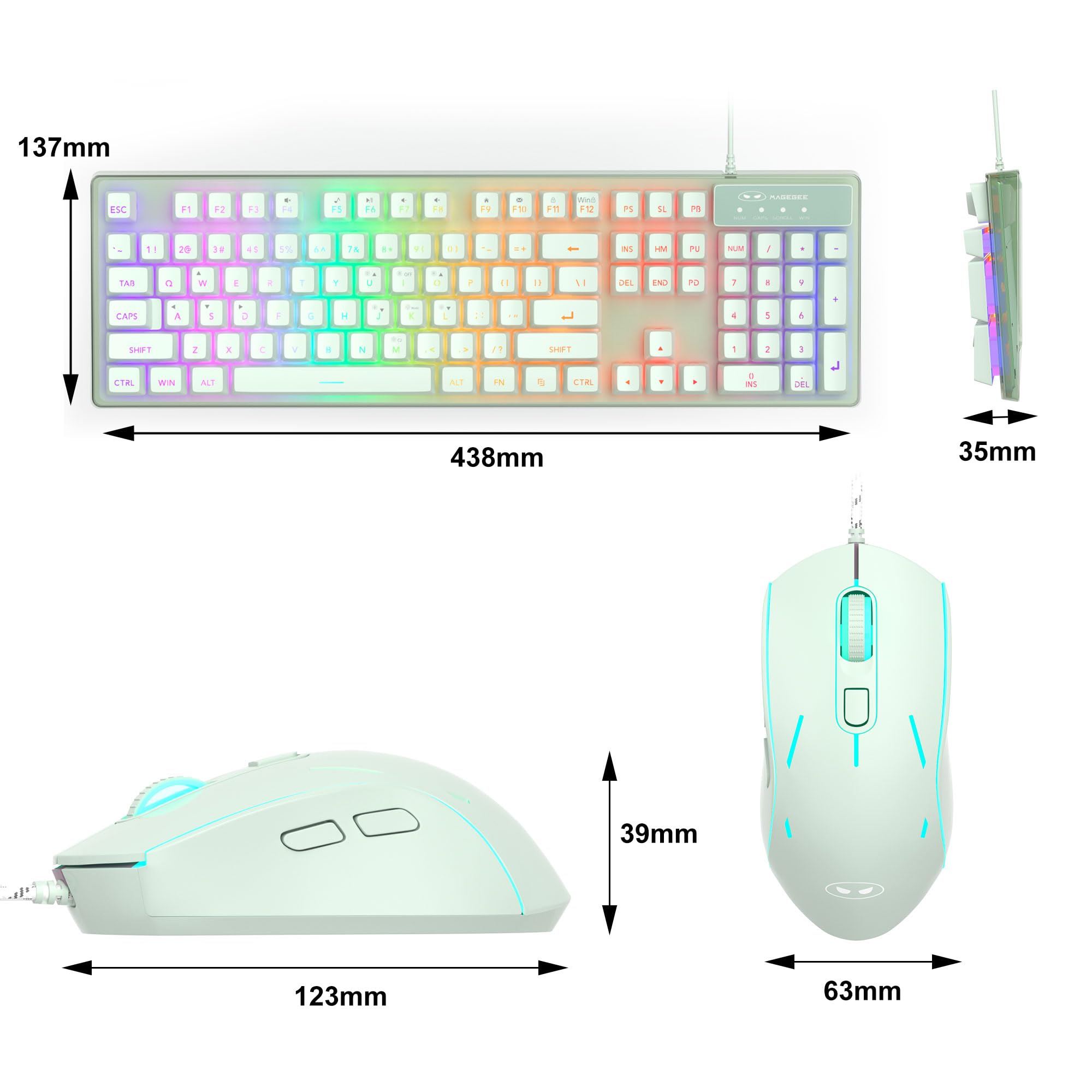 K1 RGB Gaming Keyboard and Mouse Combo