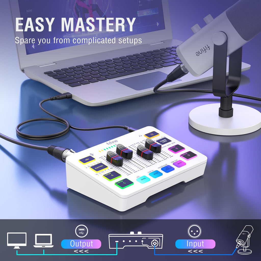FIFINE Gaming Audio Mixer SC3