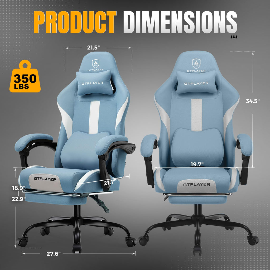 GTPLAYER Gaming Chair with Foot Rest