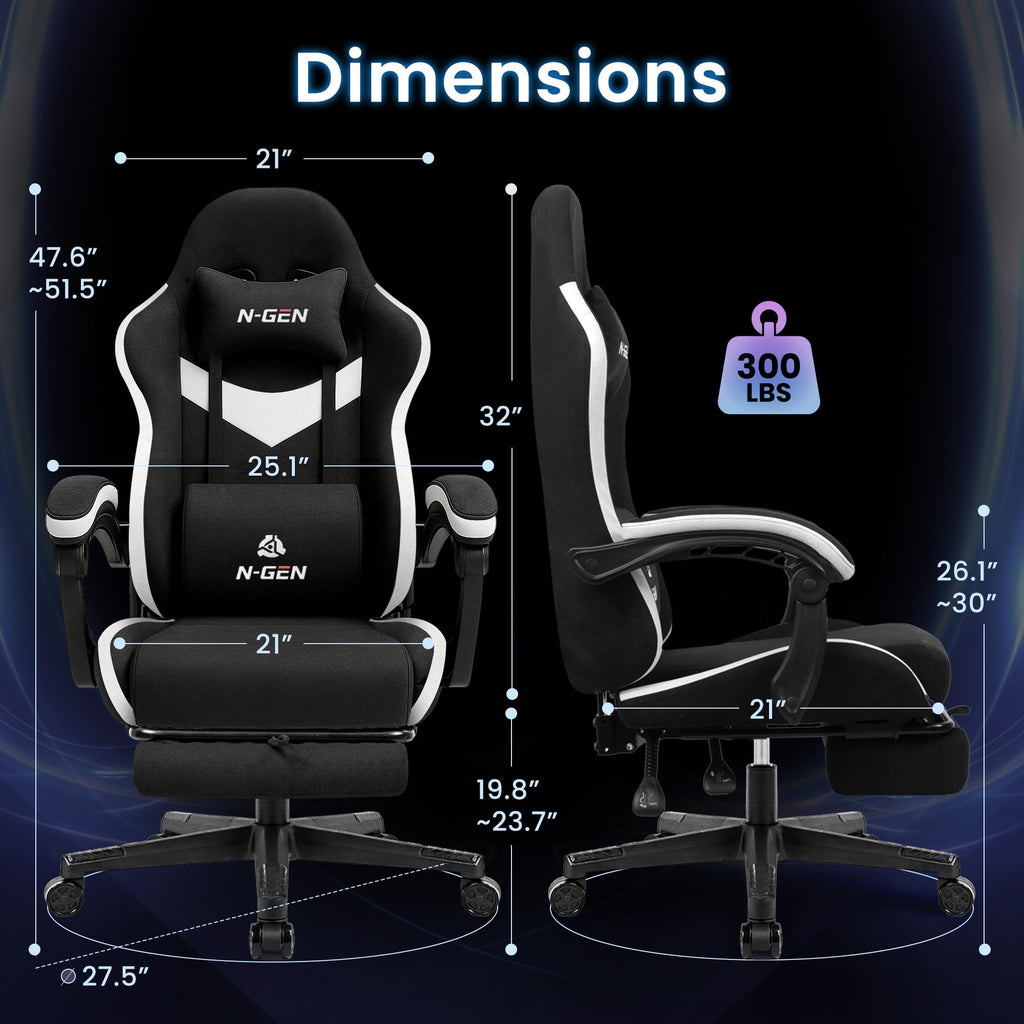 N-GEN Gaming Chair with Footrest