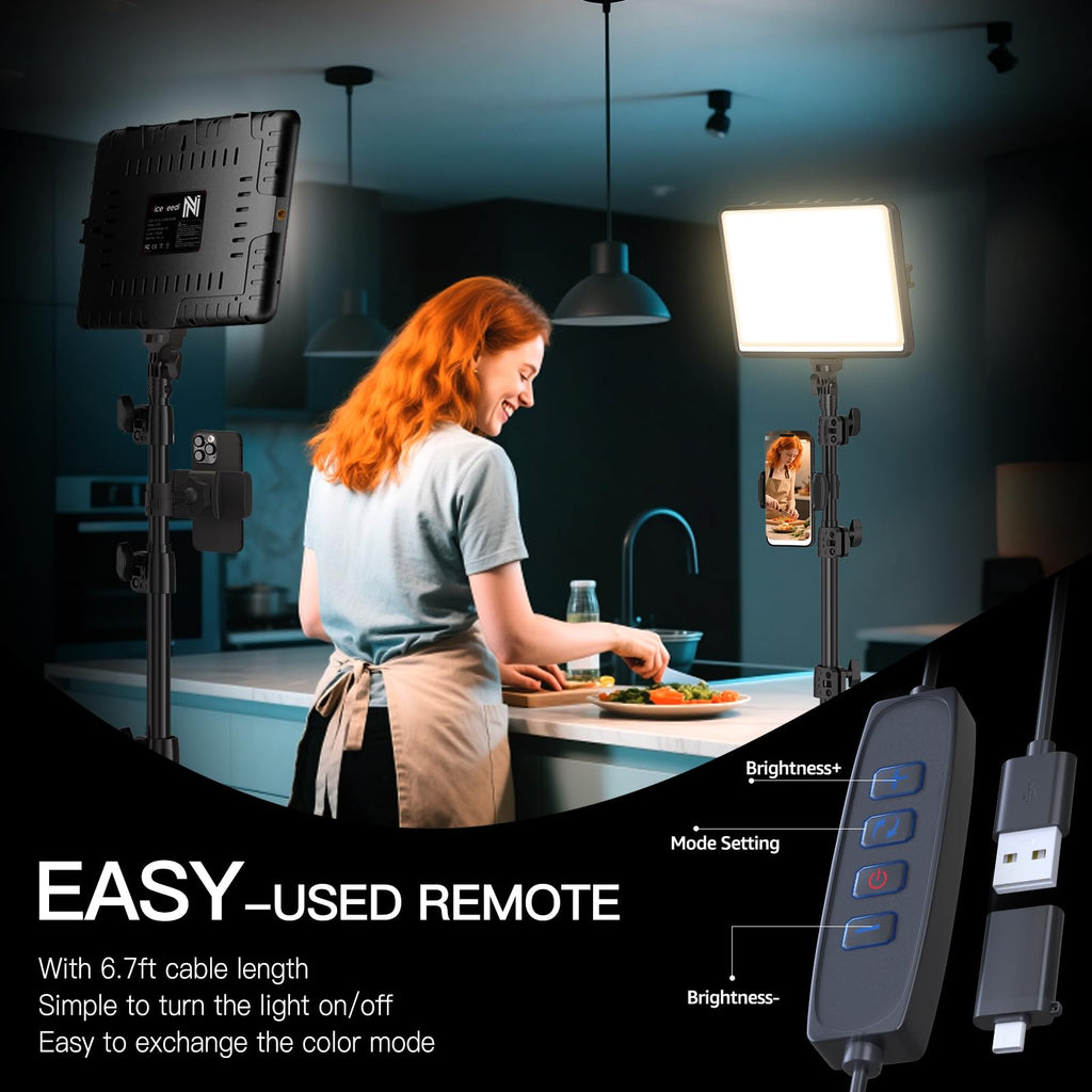 NiceVeedi 2-Pack LED Video Light Kit