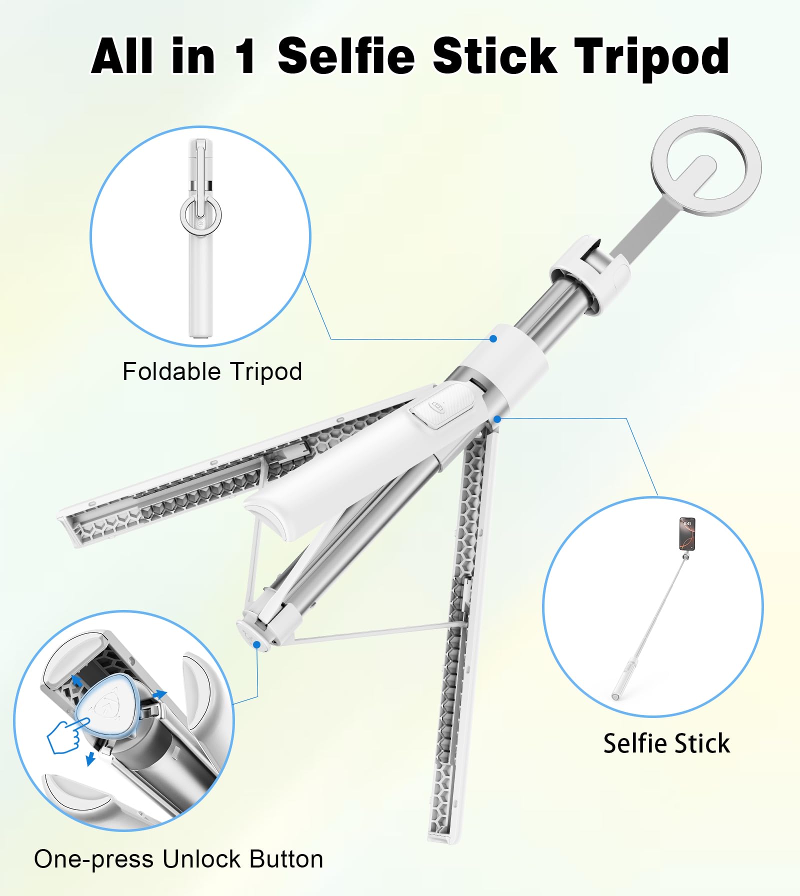 TONEOF Magnetic Selfie Stick Tripod