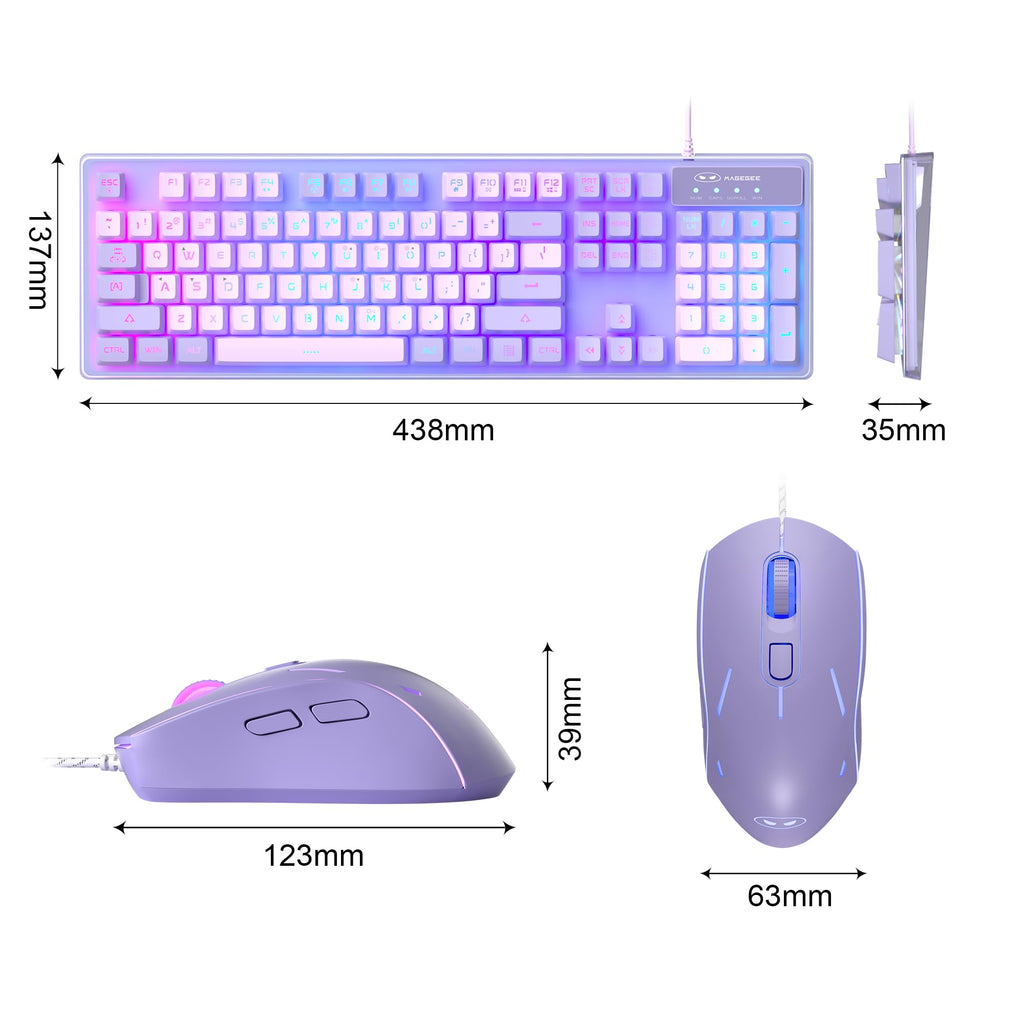 K1 RGB Gaming Keyboard and Mouse Combo