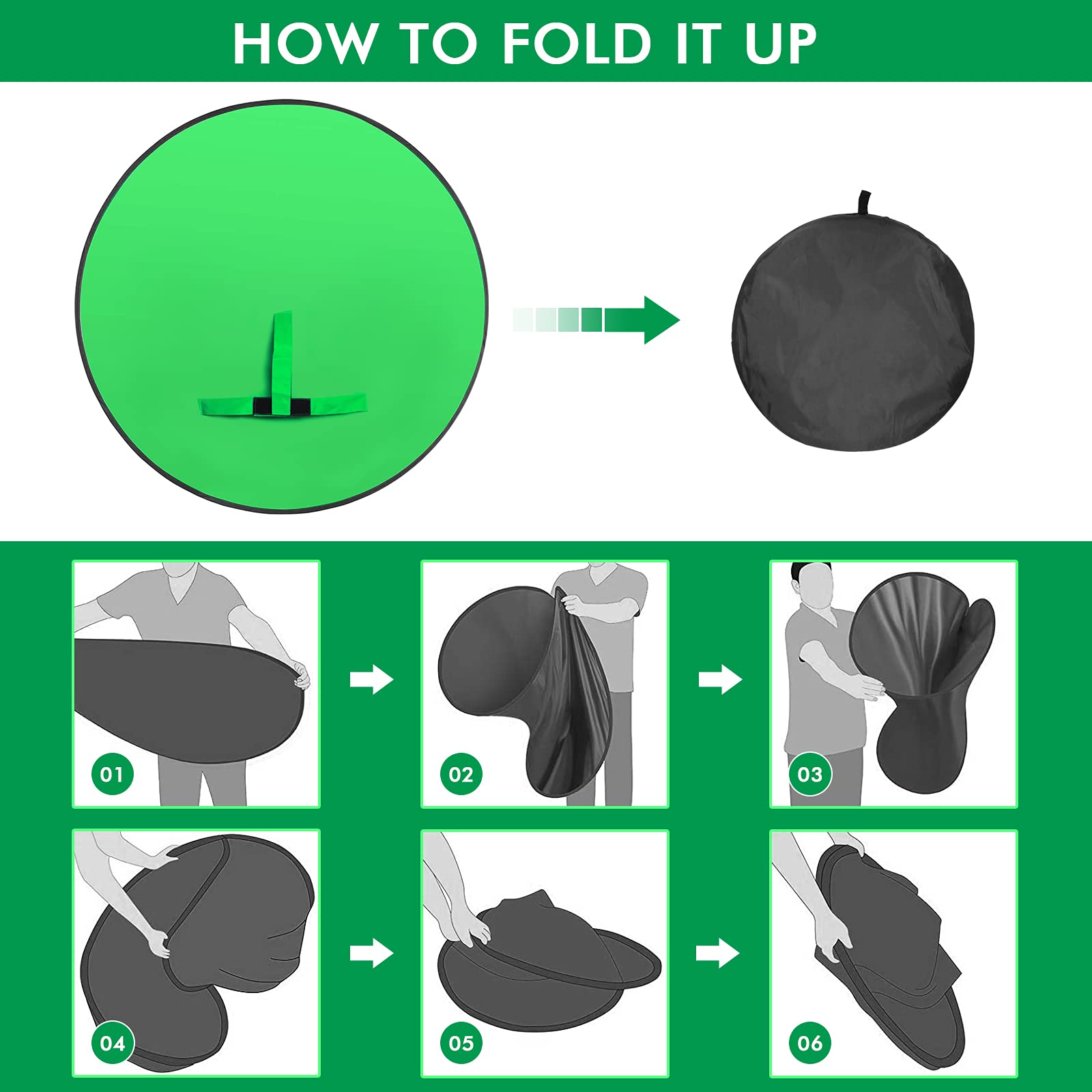 Portable Green Screen Chair Backdrop