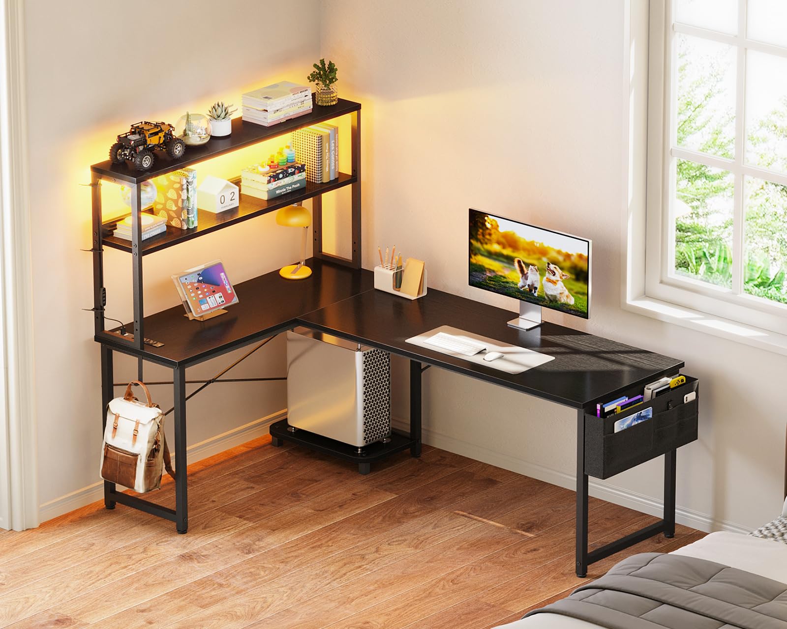 ODK 53" L-Shaped Gaming Desk with LED