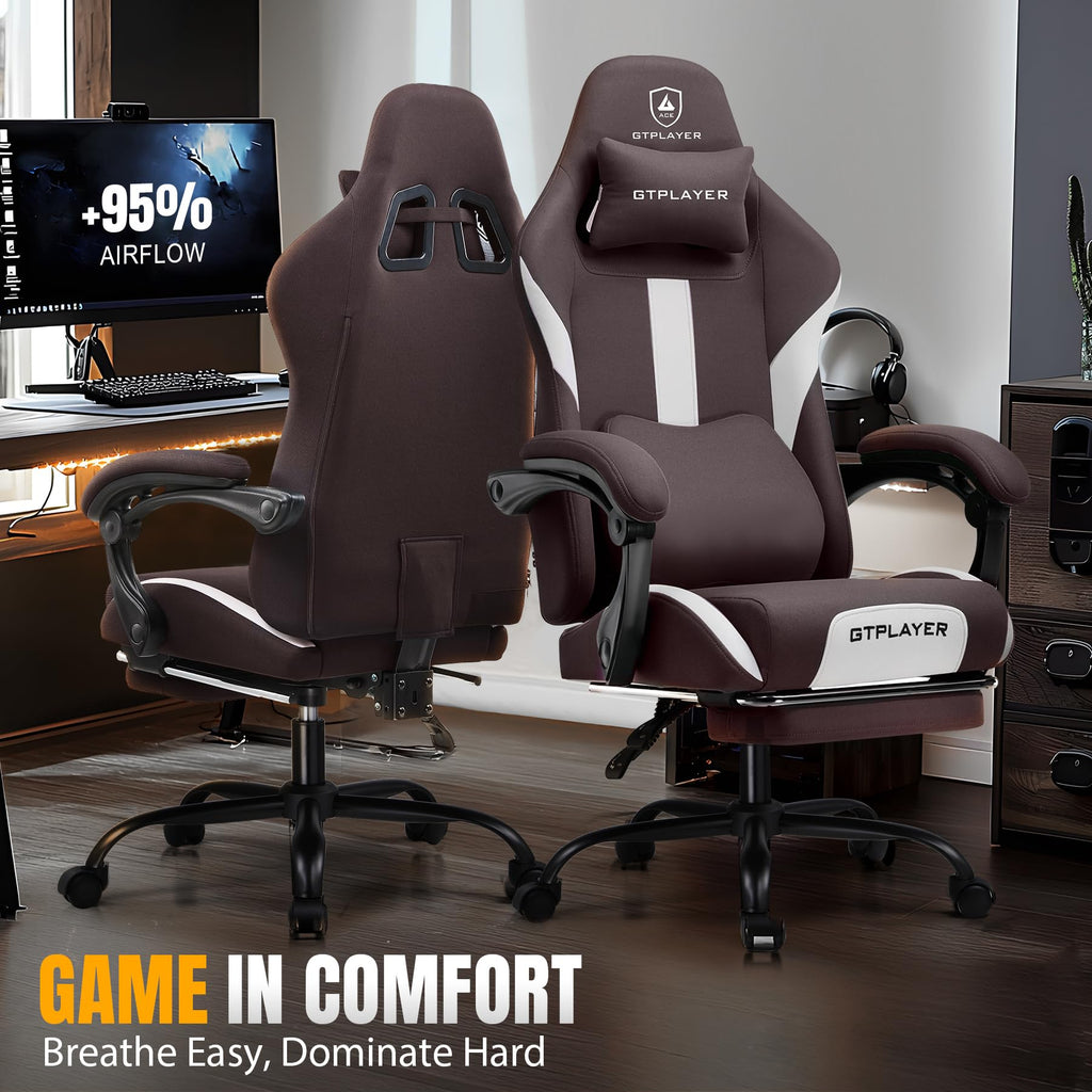 GTPLAYER Gaming Chair with Foot Rest