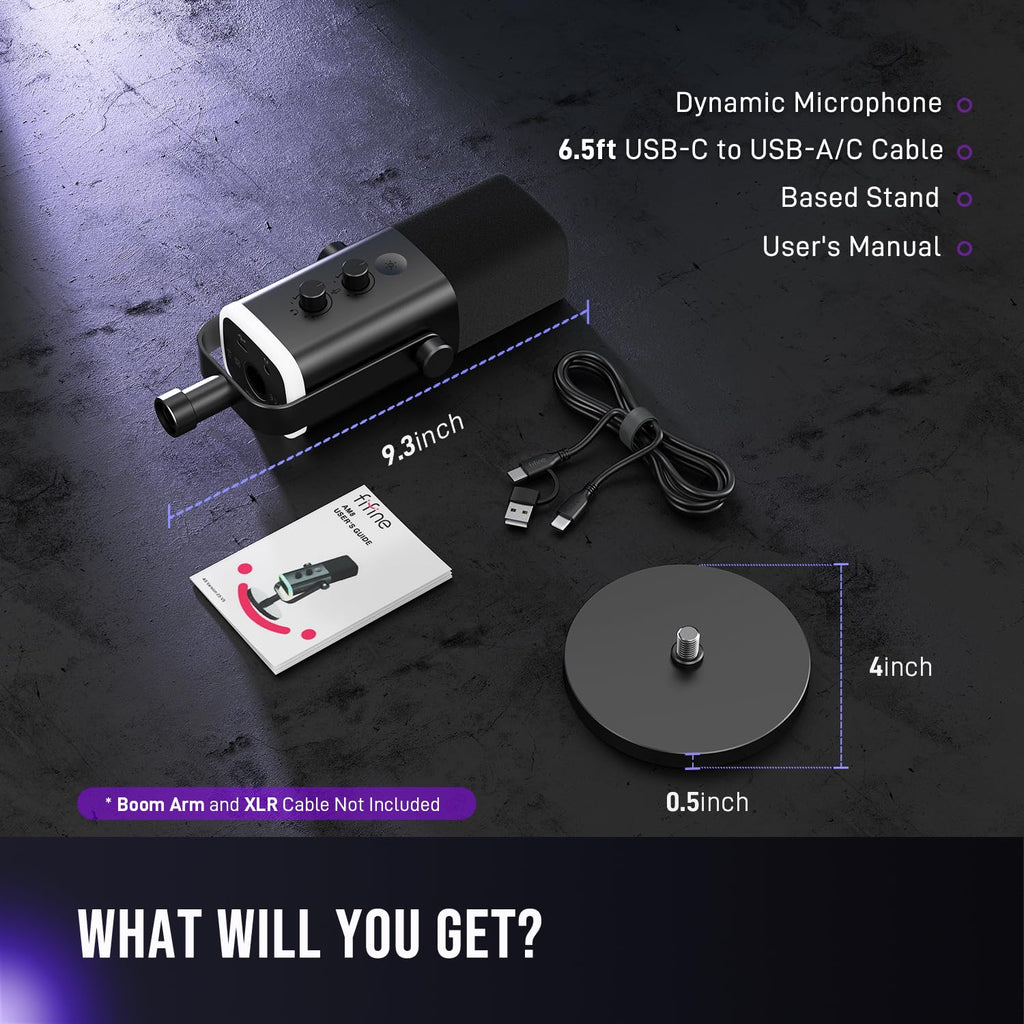 FIFINE USB/XLR Dynamic Microphone AM8