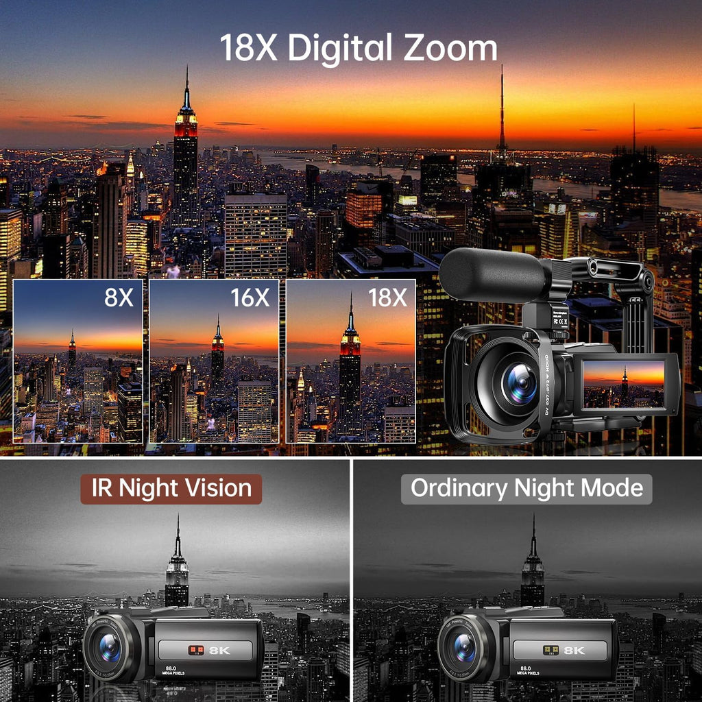 8K UHD WiFi Vlogging Camera