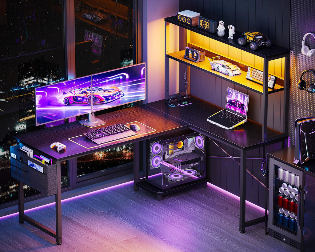 ODK 53" L-Shaped Gaming Desk with LED