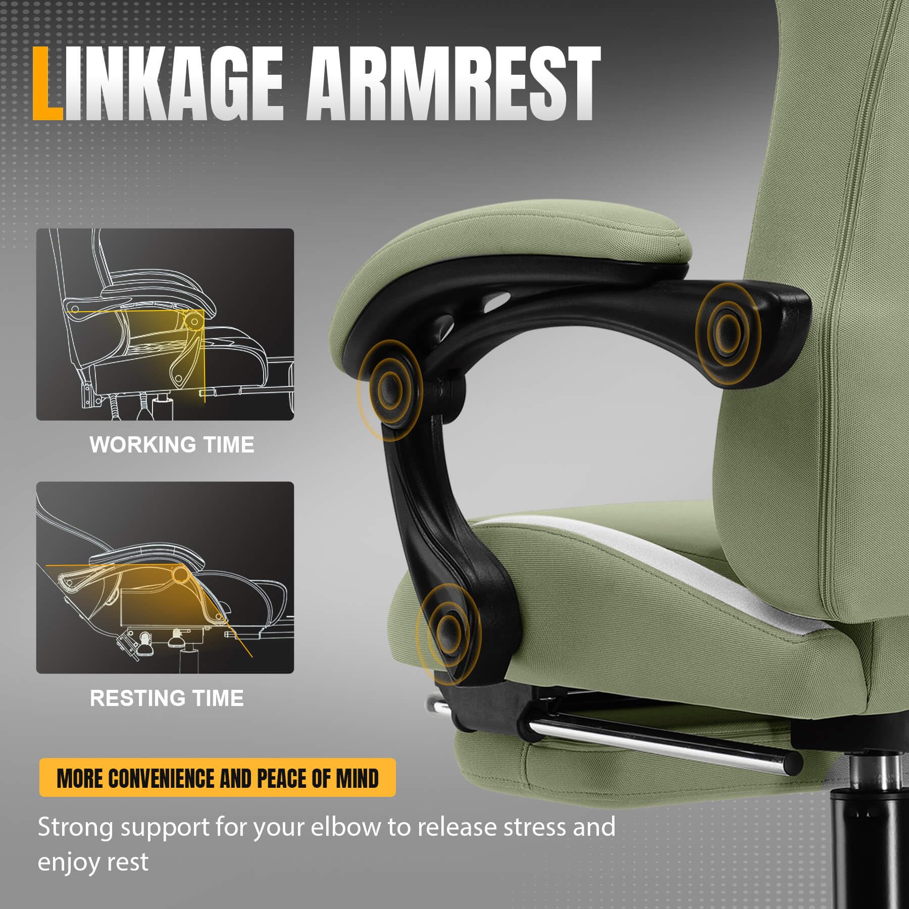 GTPLAYER Gaming Chair with Foot Rest