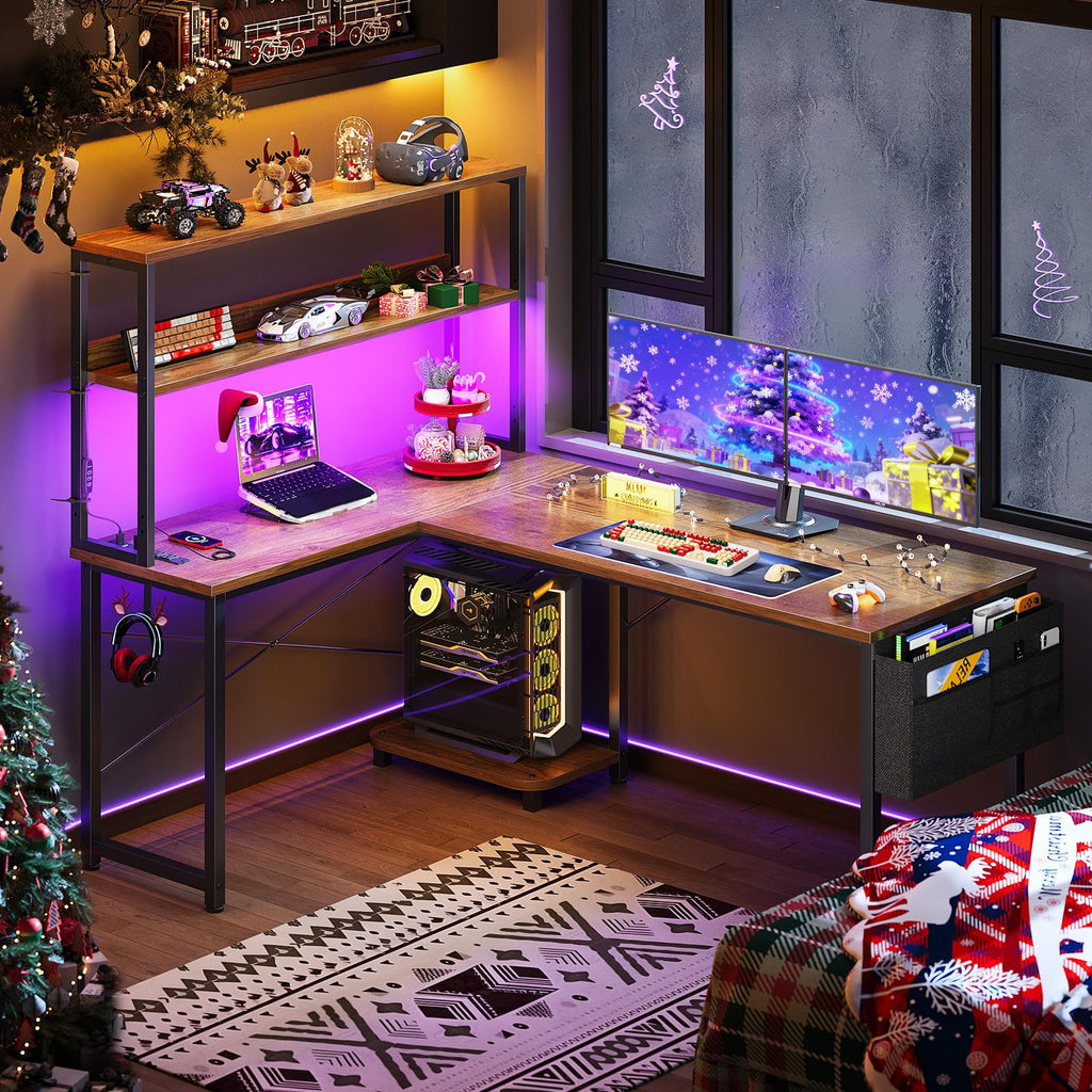 ODK 53" L-Shaped Gaming Desk with LED