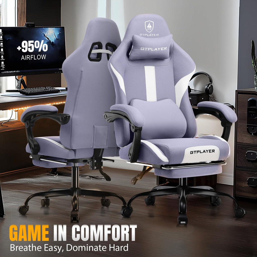 GTPLAYER Gaming Chair with Foot Rest